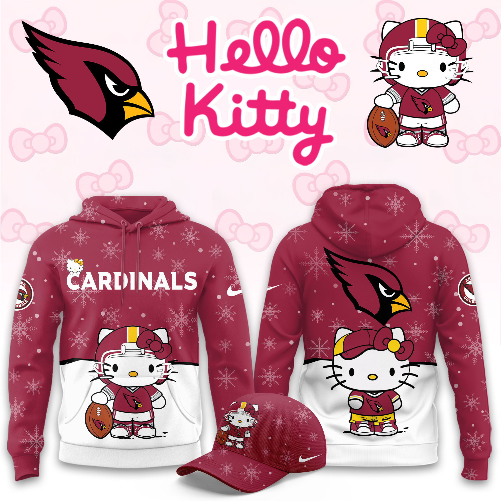 Arizona Cardinals Hello Kitty Limited Hoodie PB9RU2K