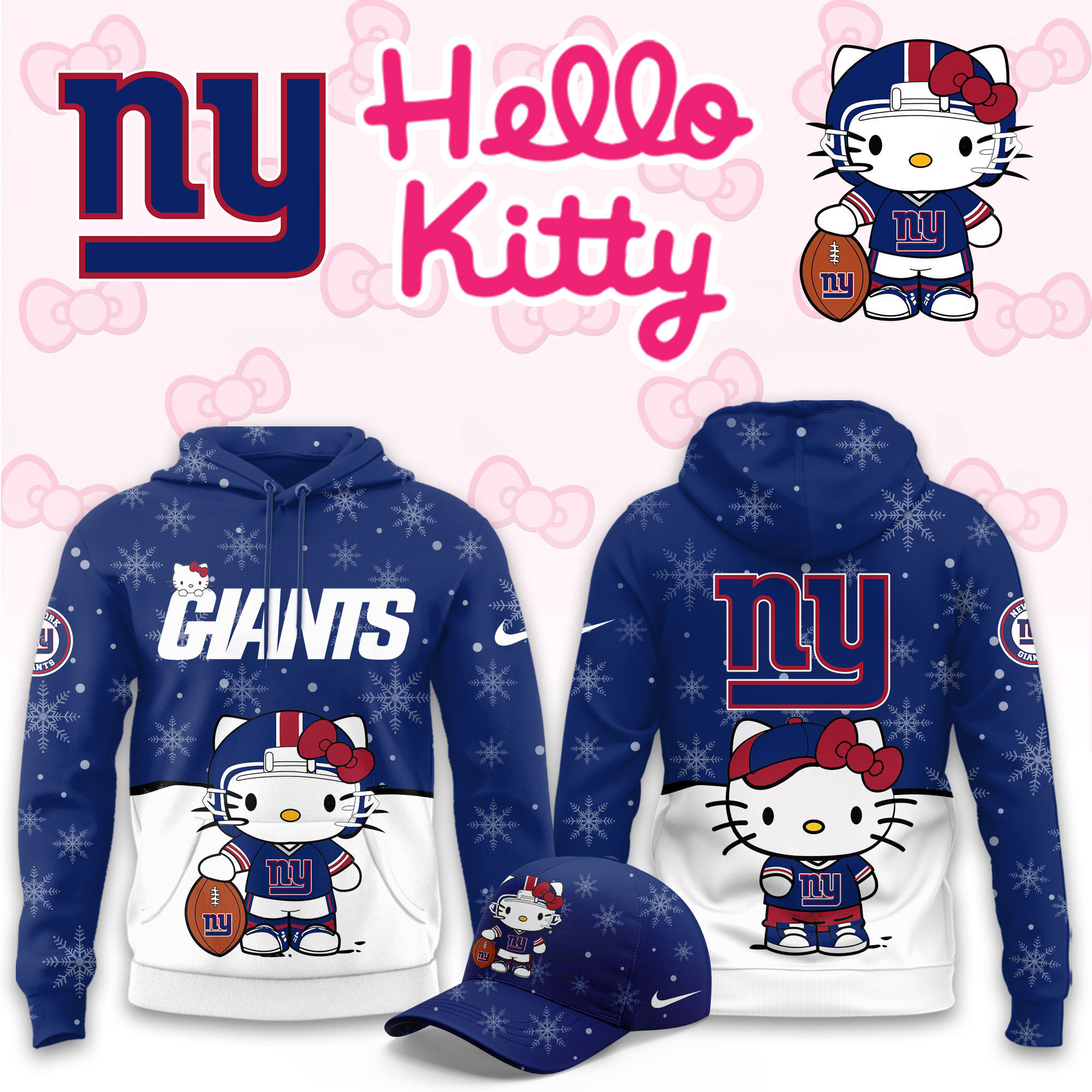 New York Giants Hello Kitty Limited Hoodie PB7HKLU