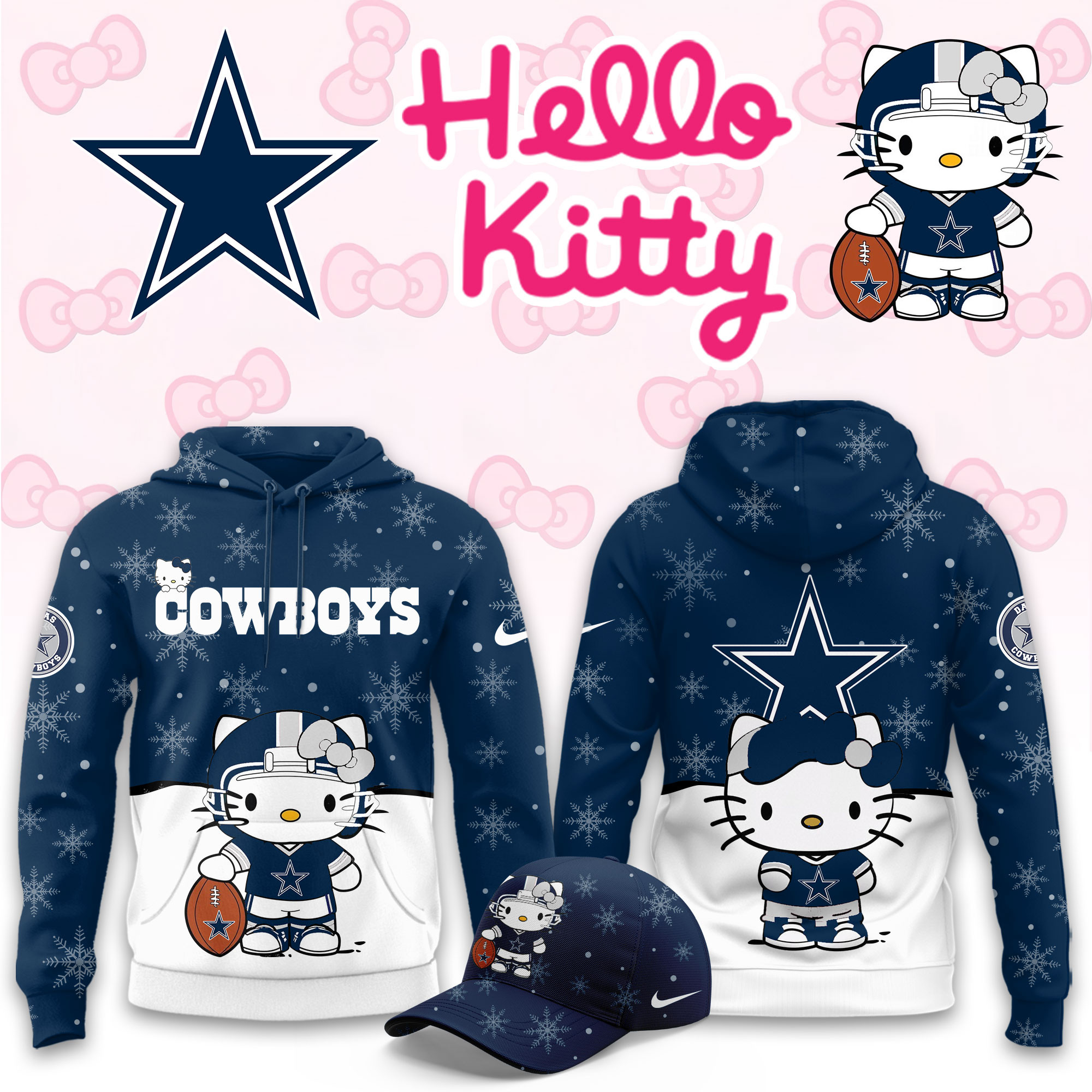 Dallas Cowboys Hello Kitty Limited Hoodie PBMN4GA
