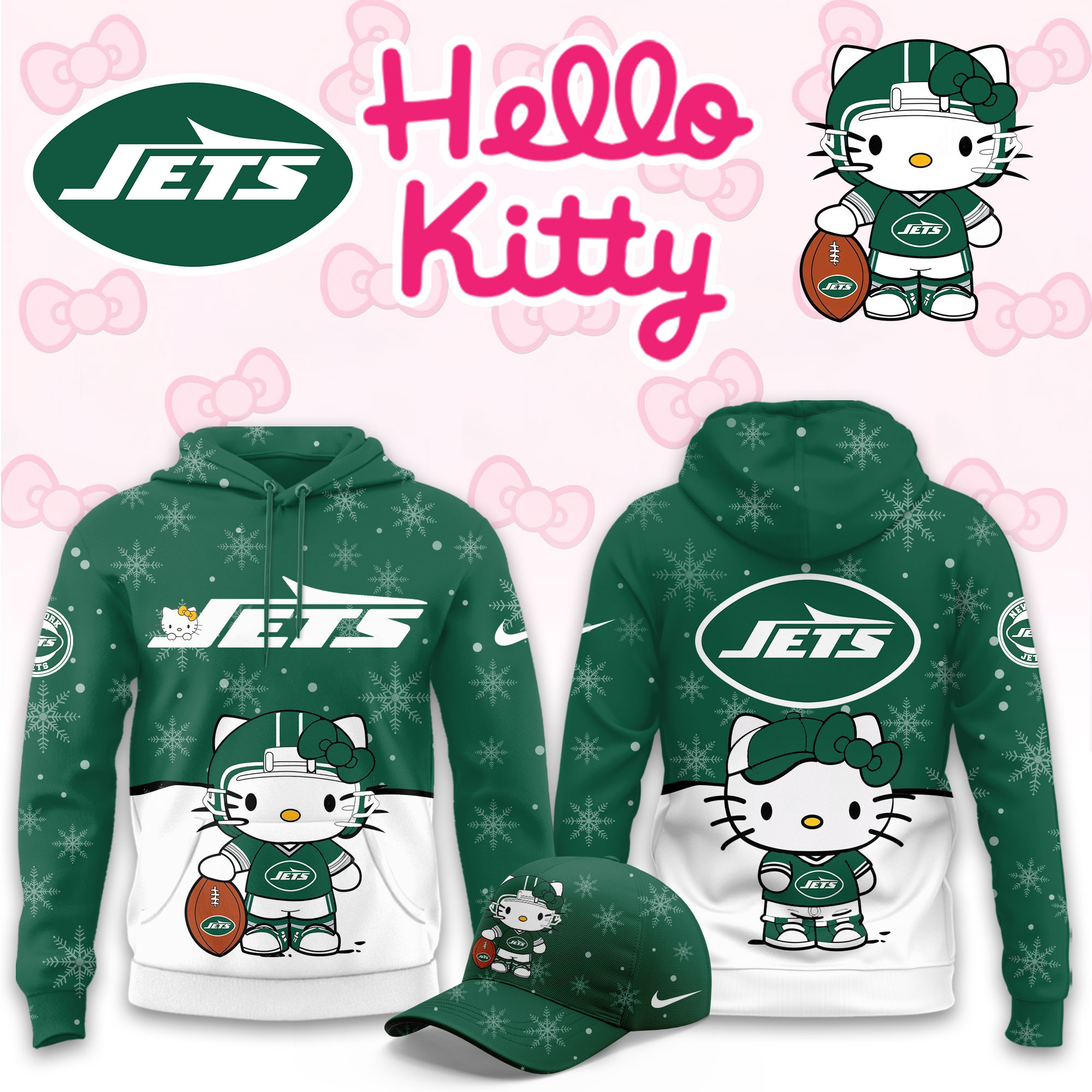 New York Jets Hello Kitty Limited Hoodie PBXH92L