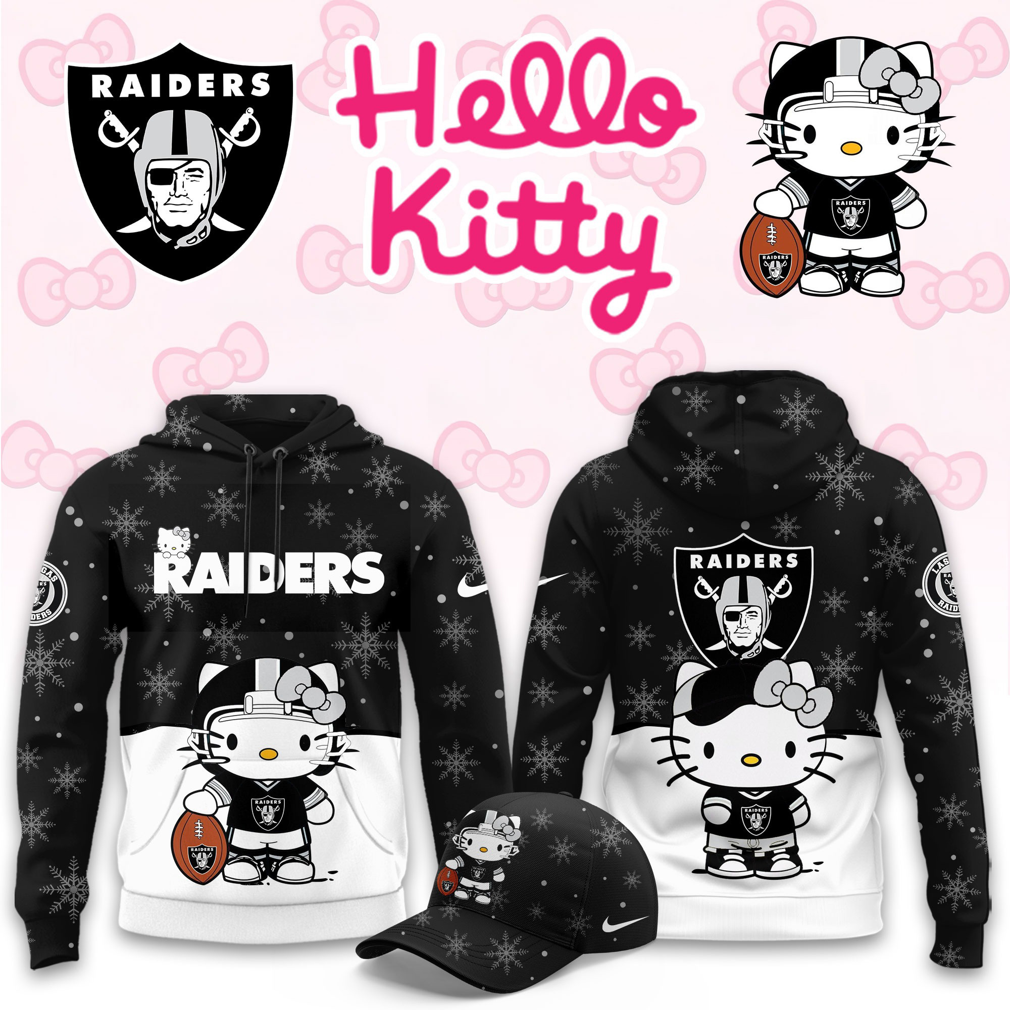 Las Vegas Raiders Hello Kitty Limited Hoodie PBJL34M