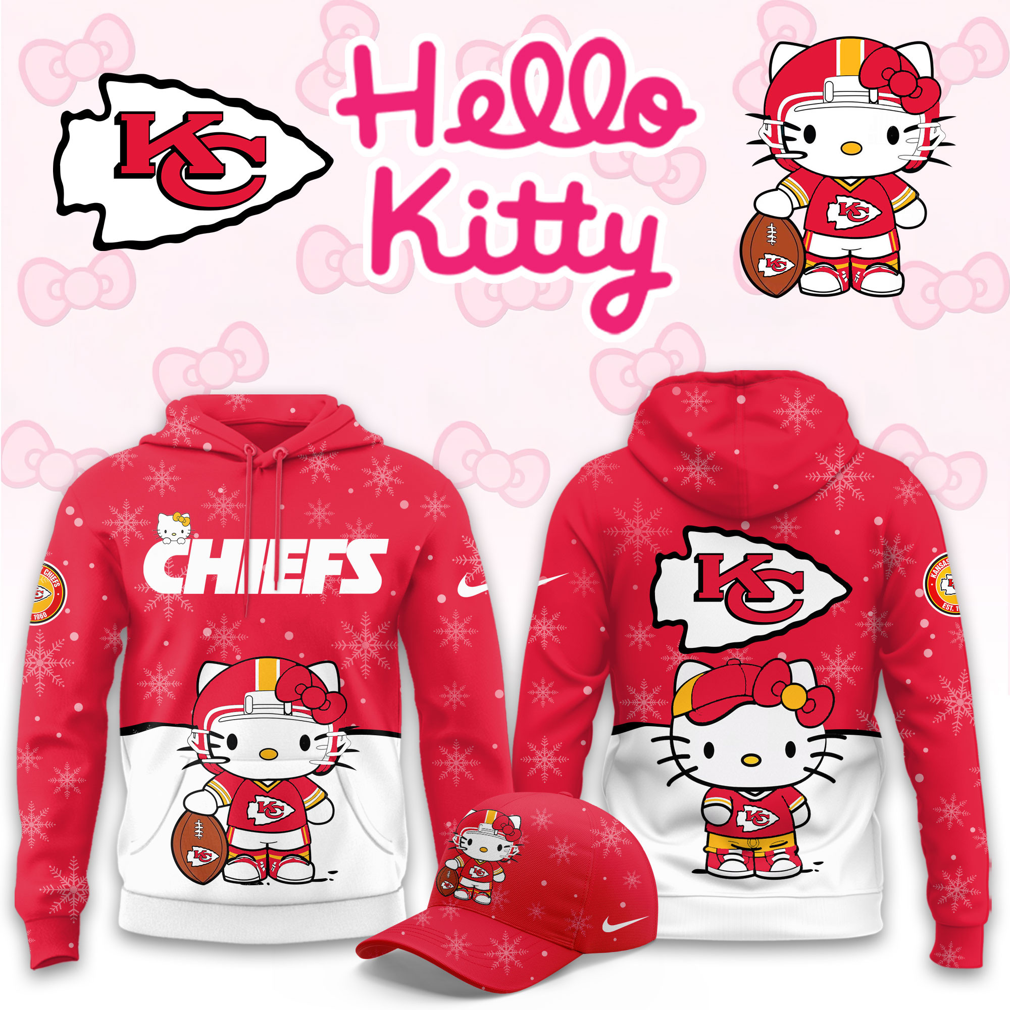 Kansas City Chiefs Hello Kitty Limited Hoodie PB1EE7K