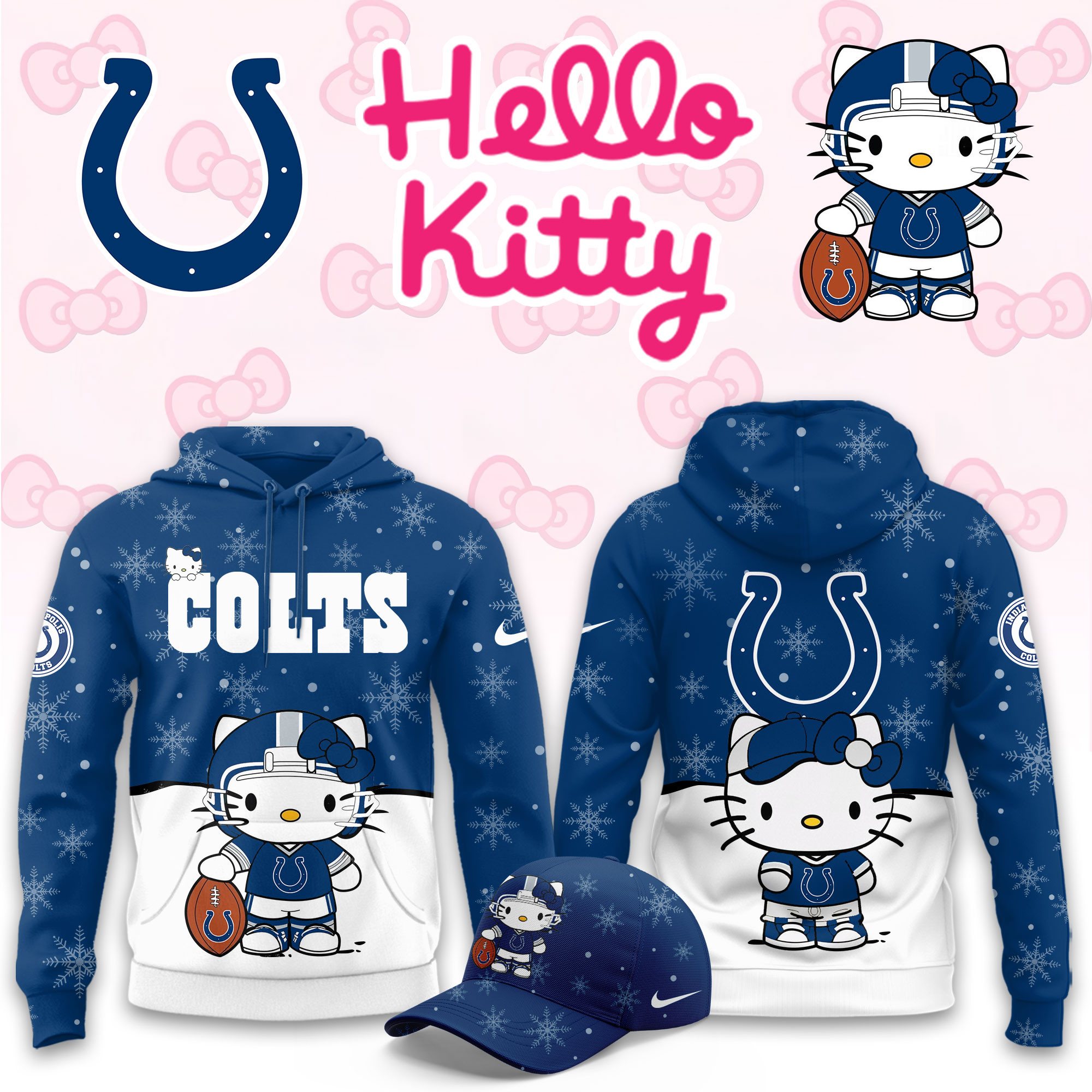 Indianapolis Colts Hello Kitty Limited Hoodie PBVJ80U