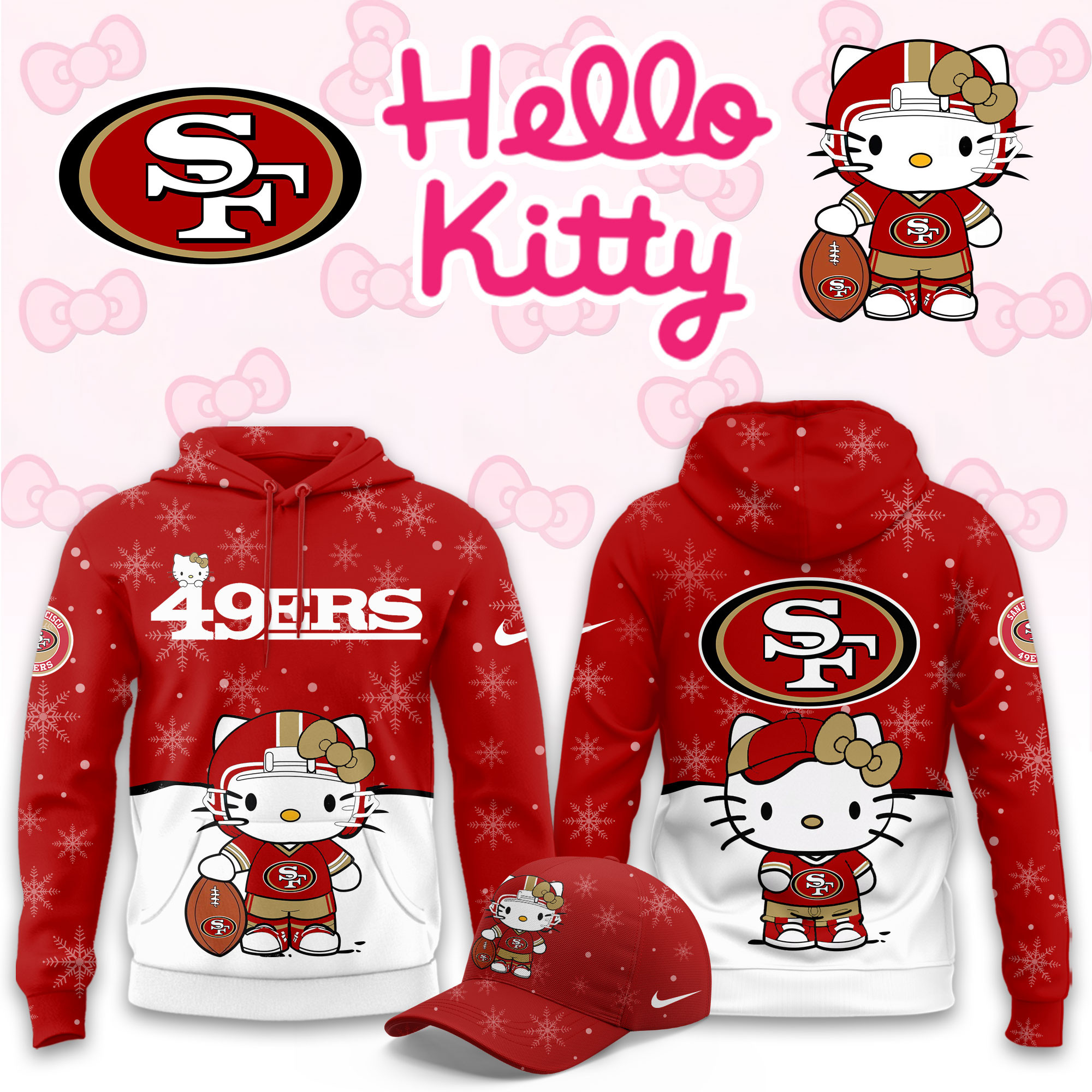 San Francisco 49ers Hello Kitty Limited Hoodie PB86REN
