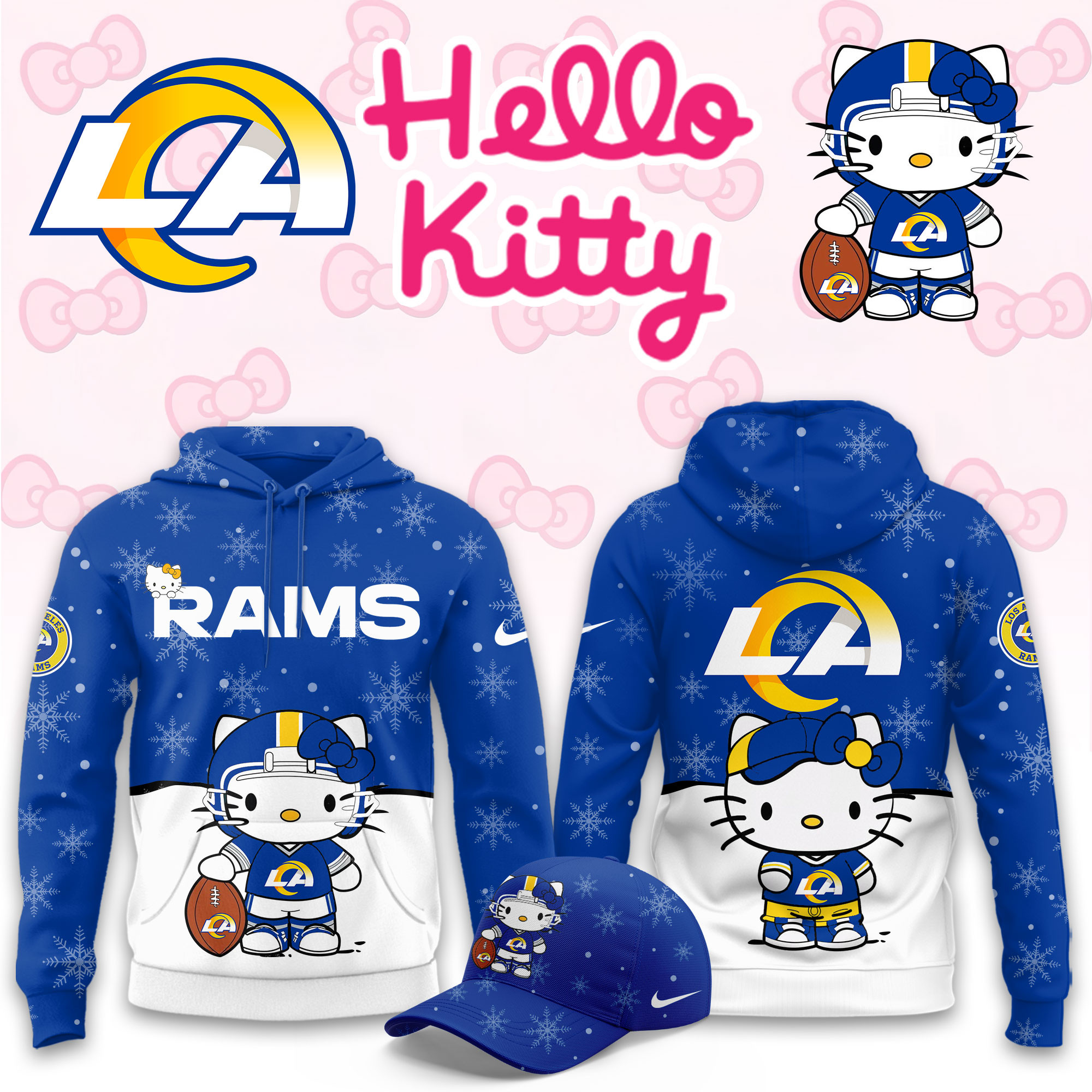 Los Angeles Rams Hello Kitty Limited Hoodie PBN0VHL