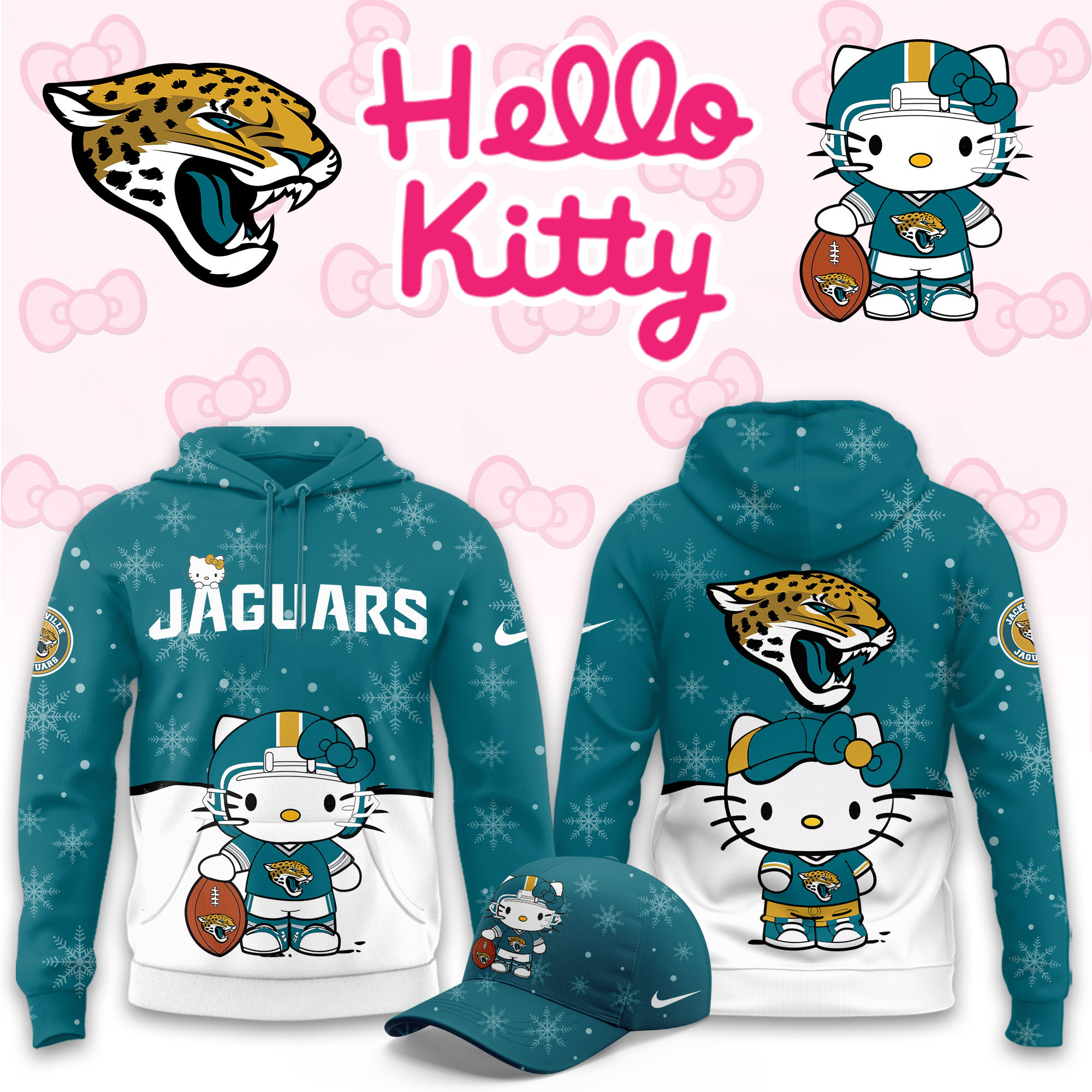 Jacksonville Jaguars Hello Kitty Limited Hoodie PBZER1K