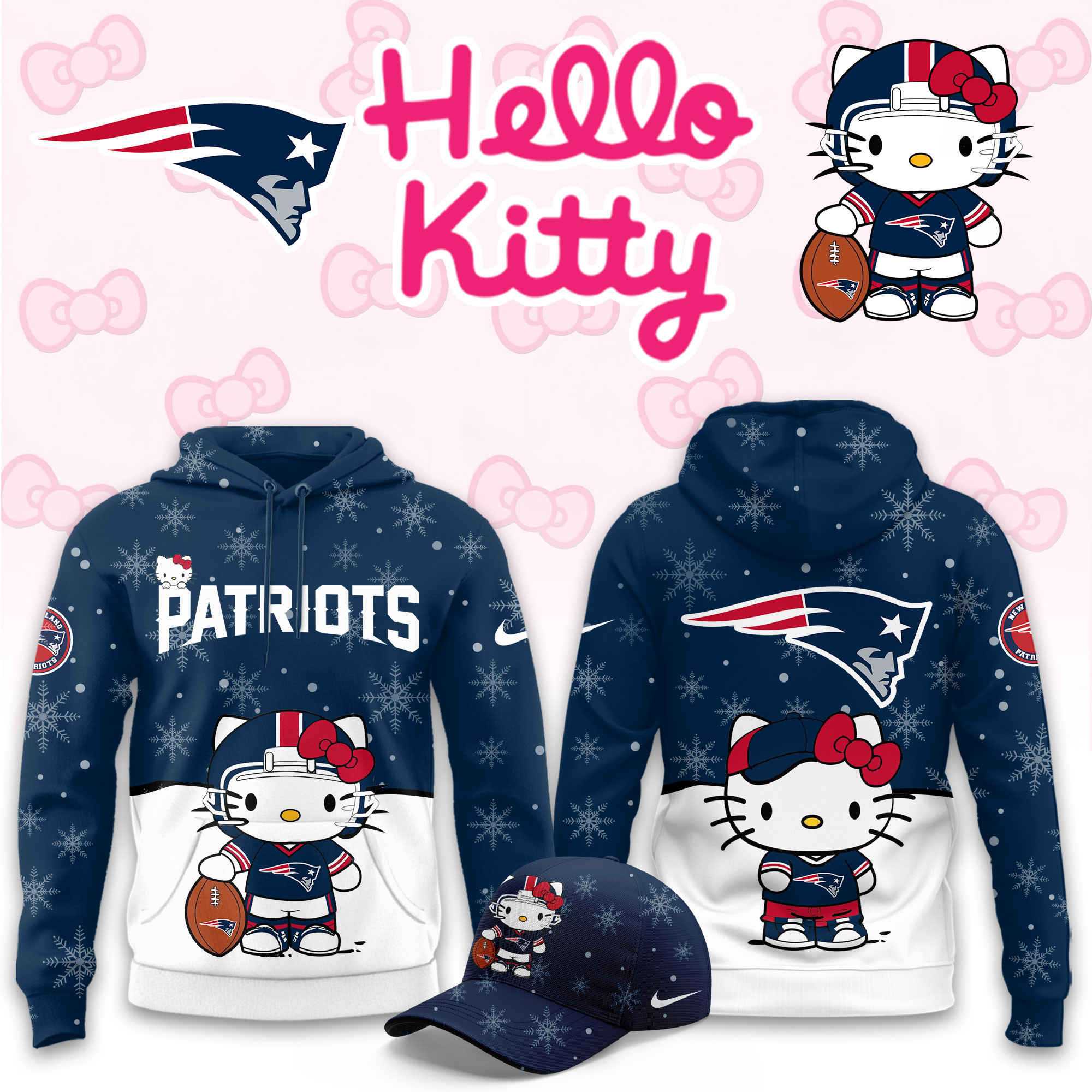 New England Patriots Hello Kitty Limited Hoodie PBB0Y4X