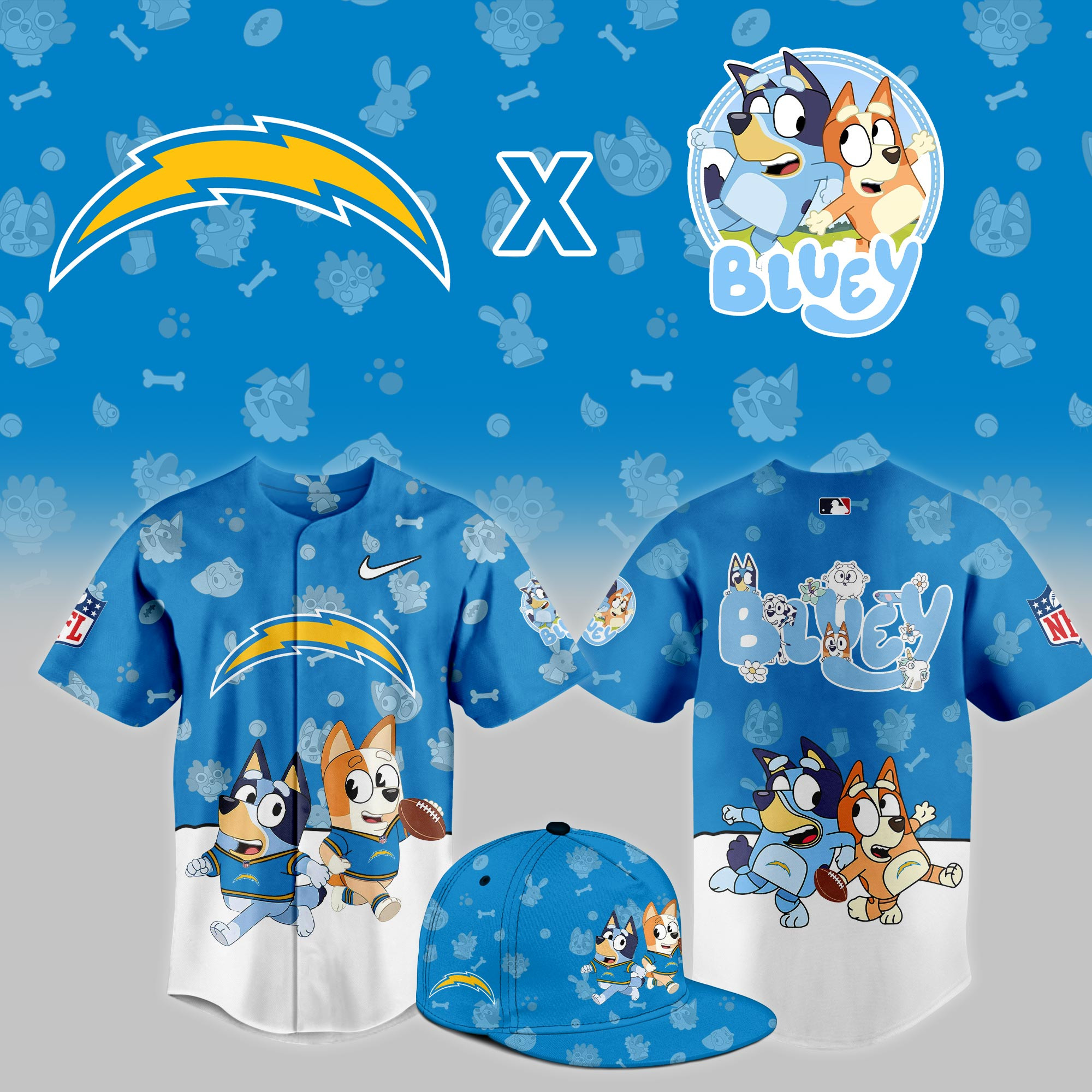 Los Angeles Chargers Bluey Night Limited Jersey PB0PK5B