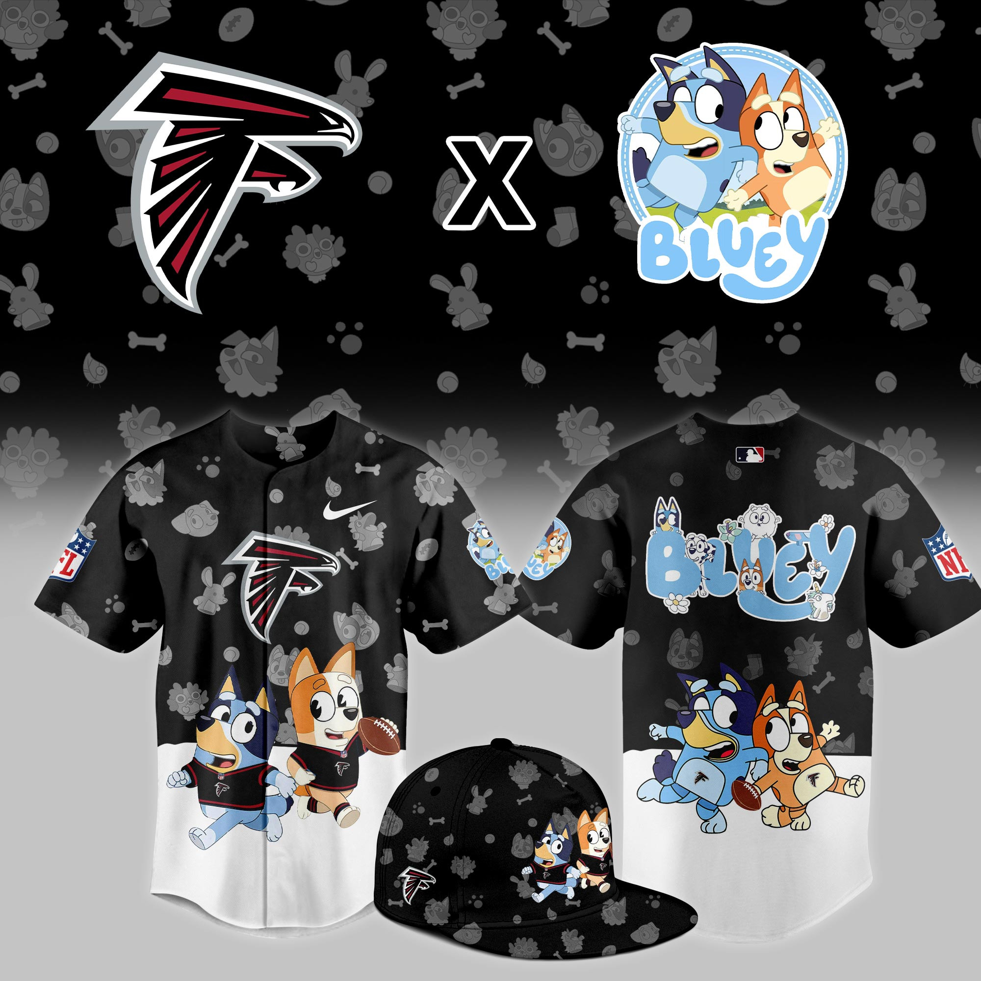 Atlanta Falcons x Bluey Night Limited Jersey PBS5AX0