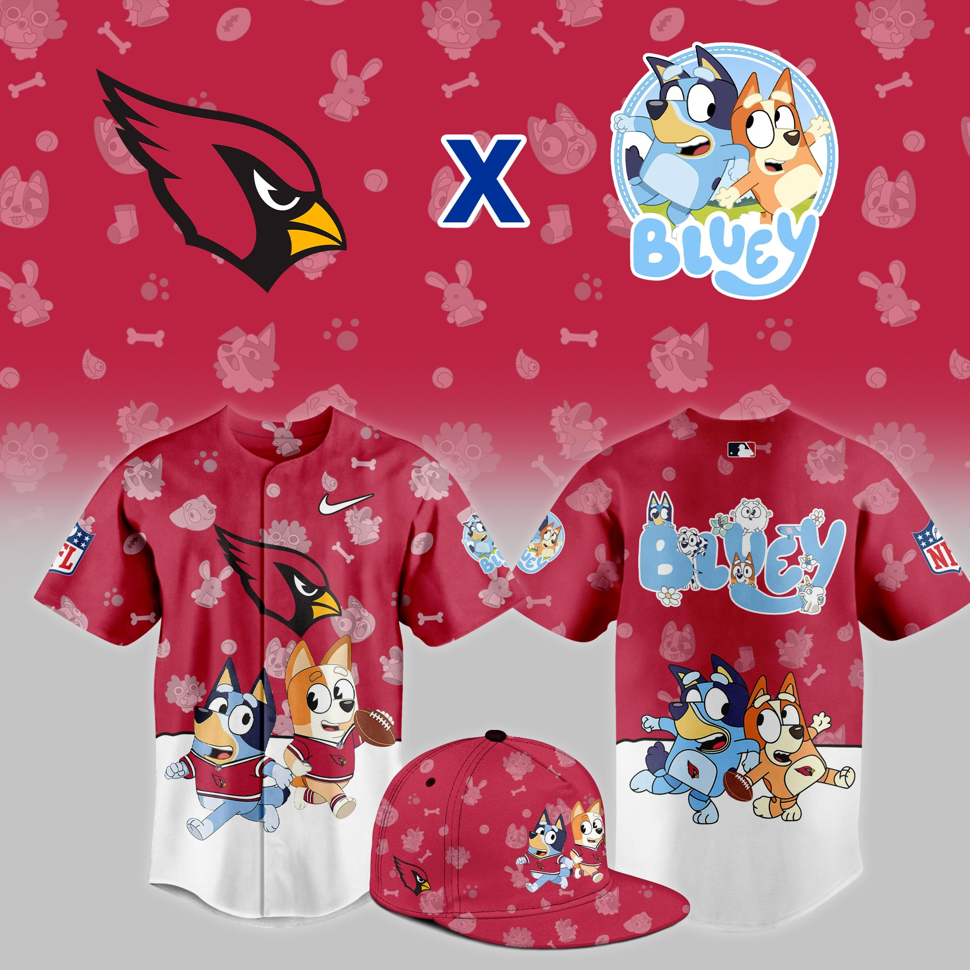 Arizona Cardinals x Bluey Night Limited Jersey PBH59HM