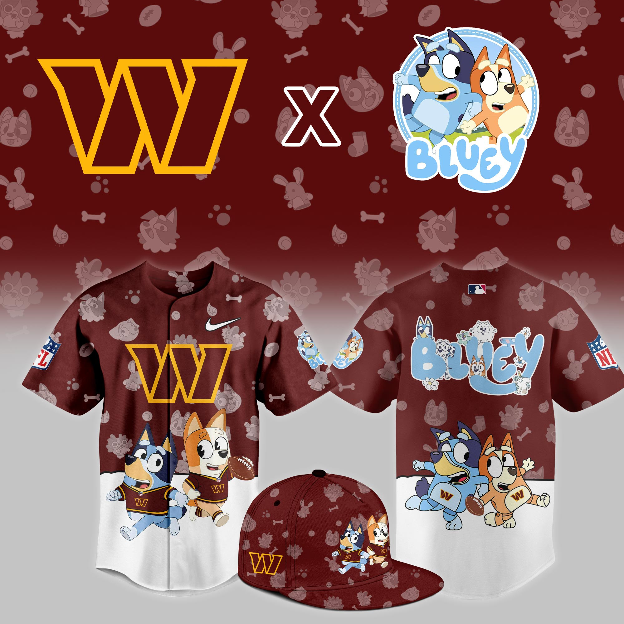 Washington Commanders x Bluey Night Limited Jersey PB2ZVXG