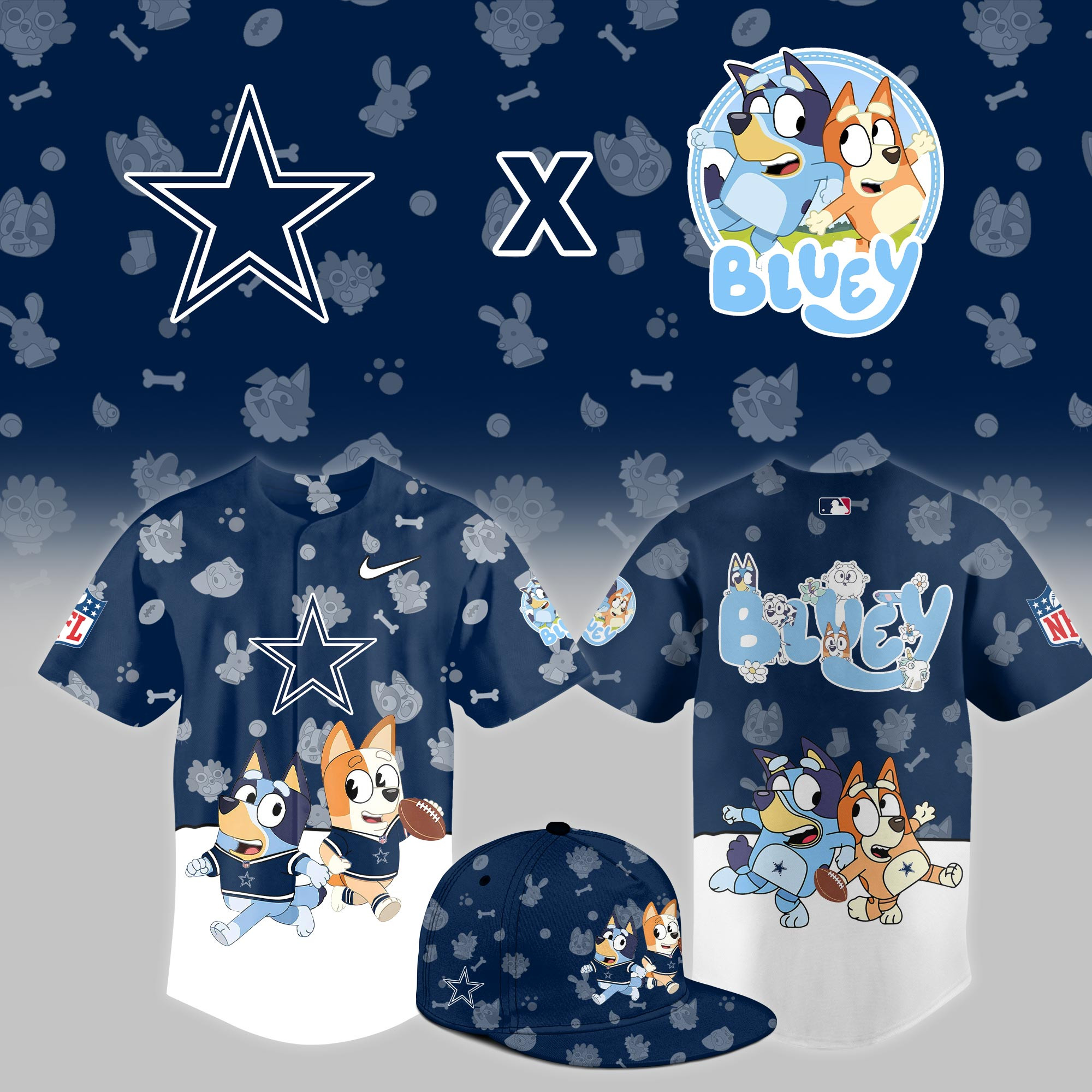 Dallas Cowboys x Bluey Night Limited Jersey PBGSZNV