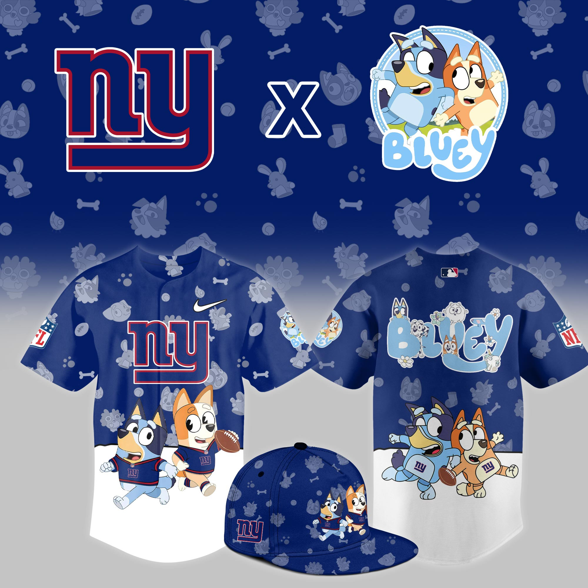 New York Giants x Bluey Night Limited Jersey PBE1XUT