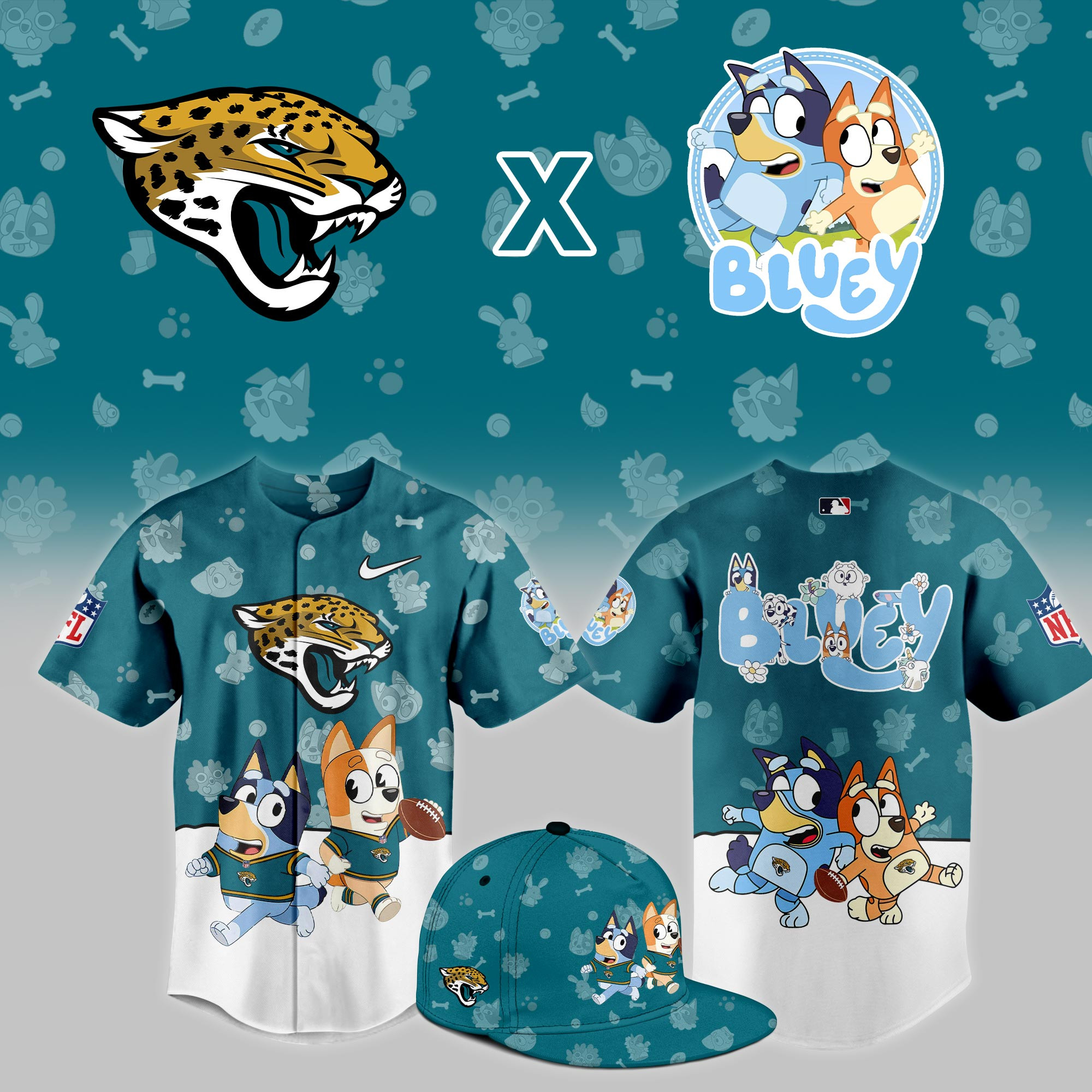Jacksonville Jaguars x Bluey Night Limited Jersey PB0R4FS