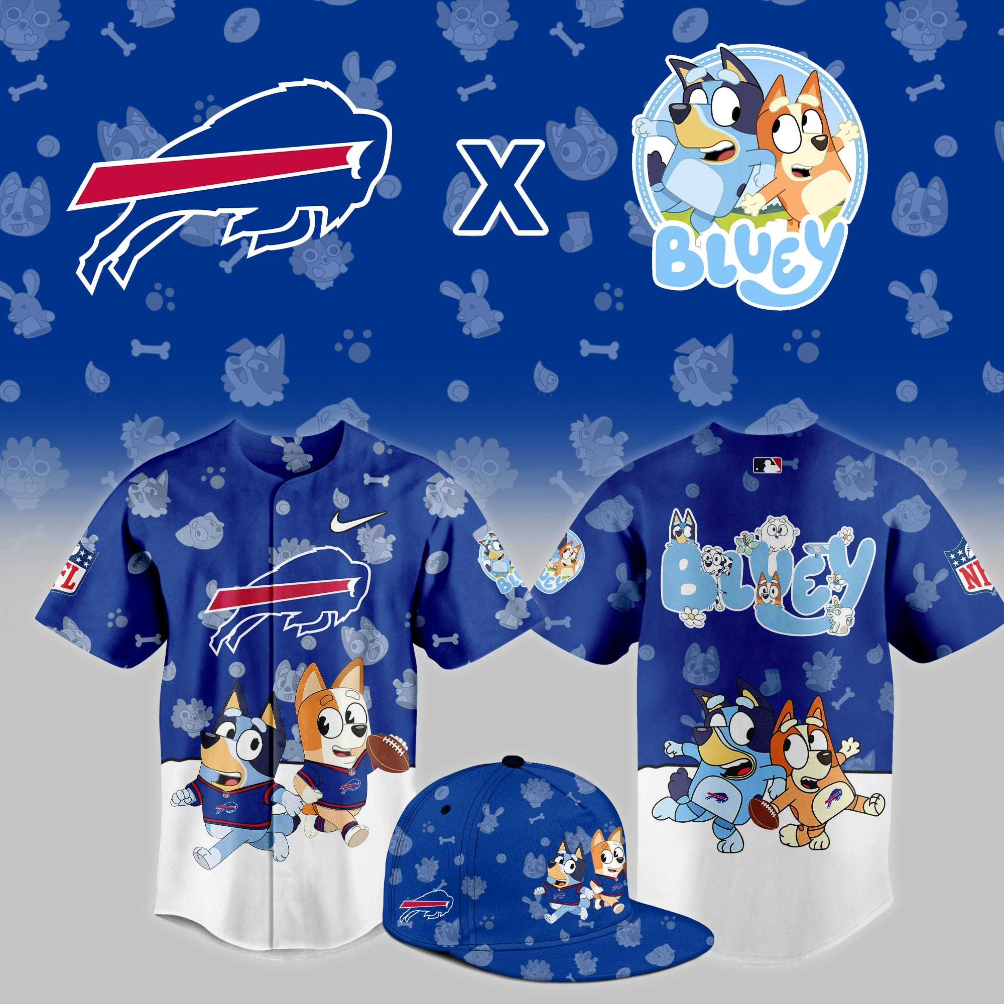 Buffalo Bills x Bluey Night Limited Jersey PBXHFS7