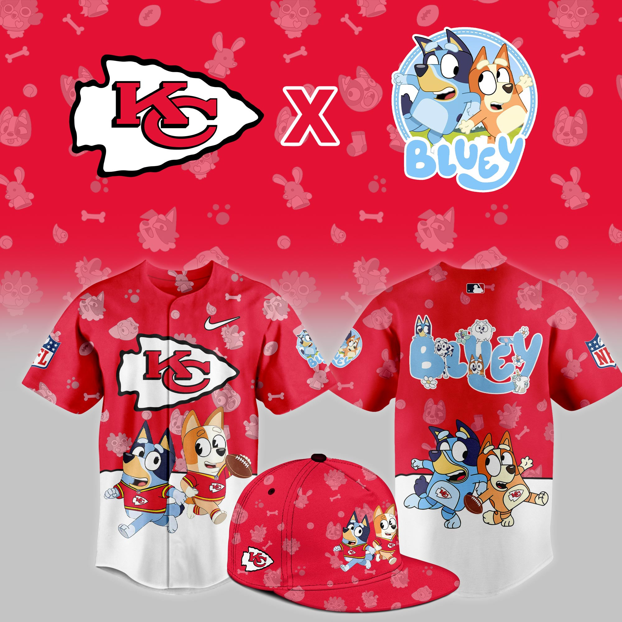 Kansas City Chiefs x Bluey Night Limited Jersey PBZUDTE