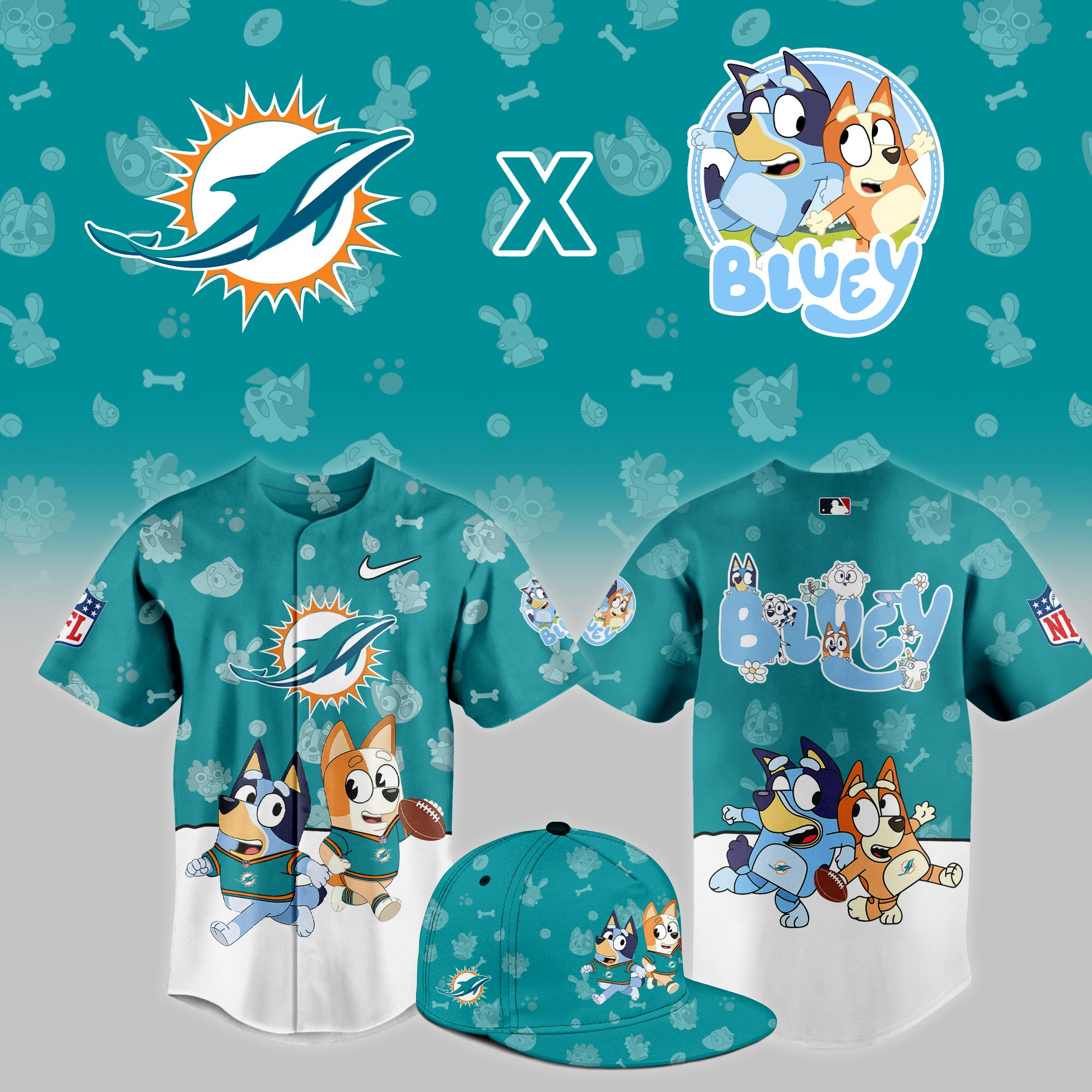 Miami Dolphins x Bluey Night Limited Jersey PBR1U5Y