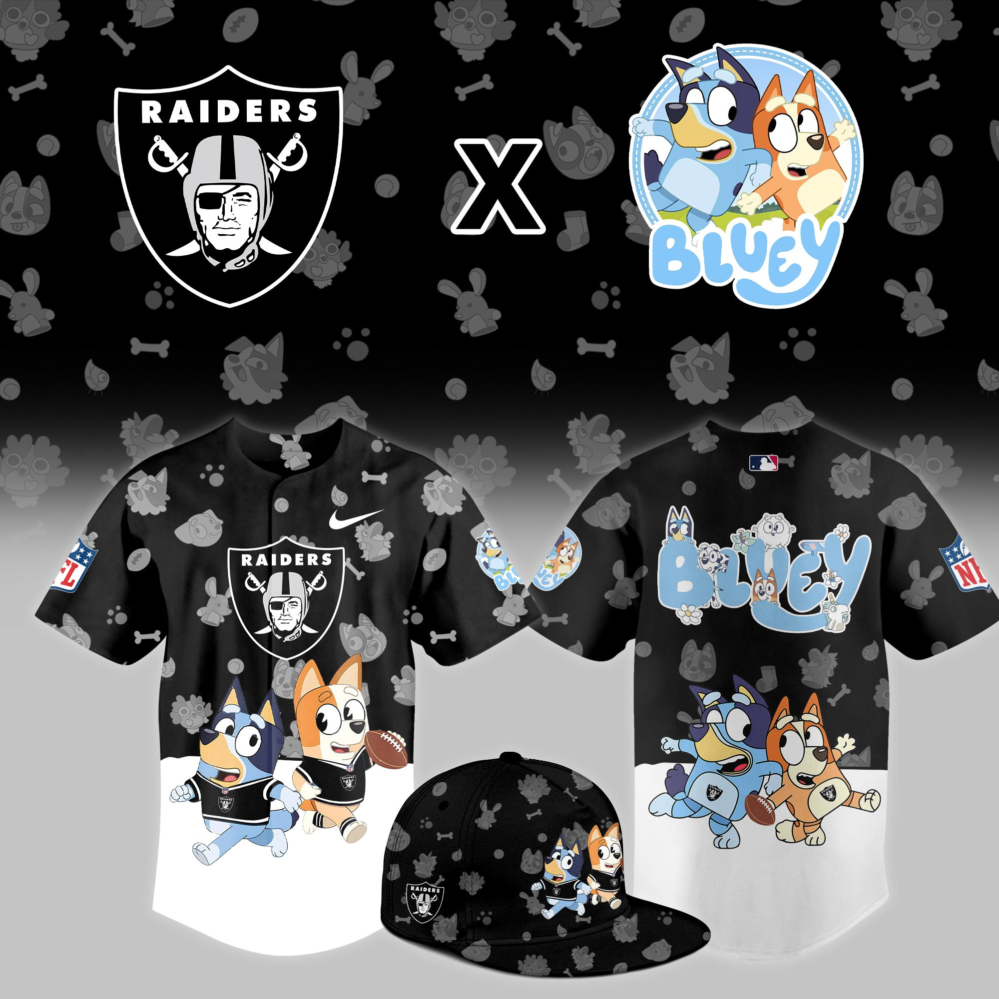 Las Vegas Raiders x Bluey Night Limited Jersey PB25WTH