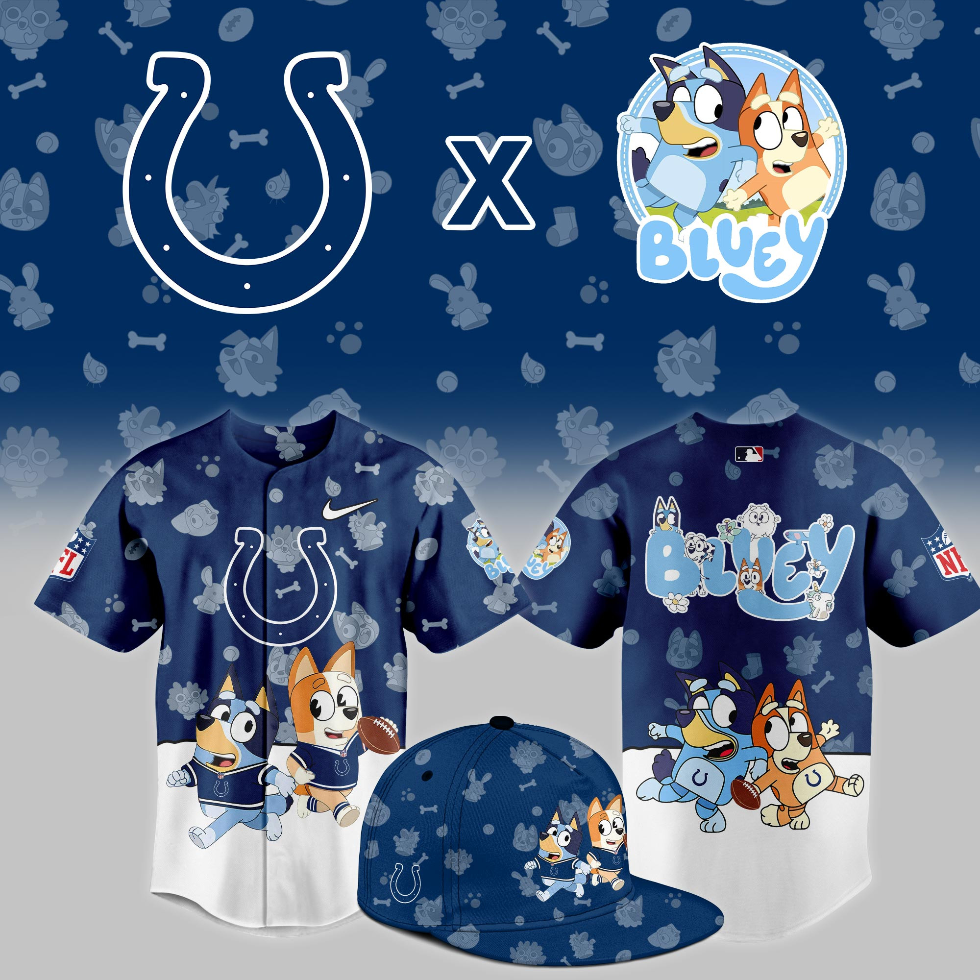 Indianapolis Colts x Bluey Night Limited Jersey PBHLD0K