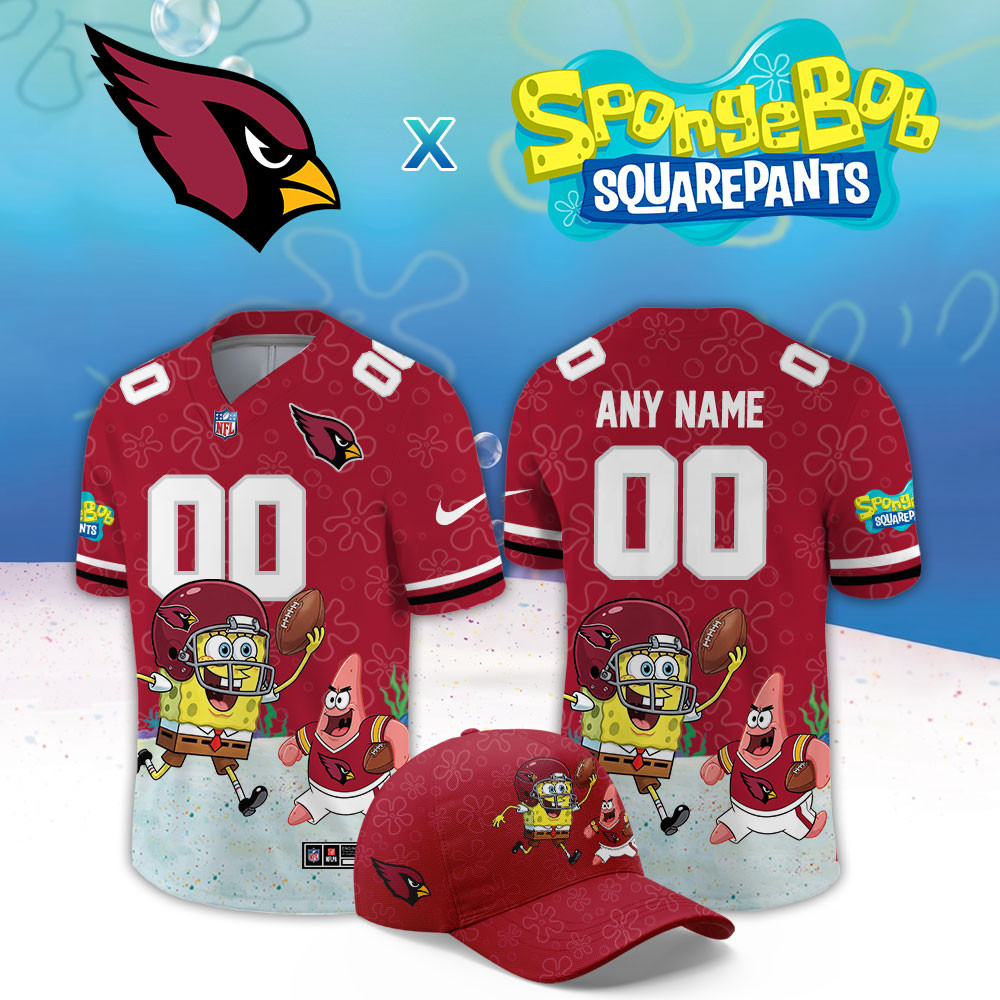 Arizona Cardinals x SpongeBob Limited Custom Jersey PBYYLJX