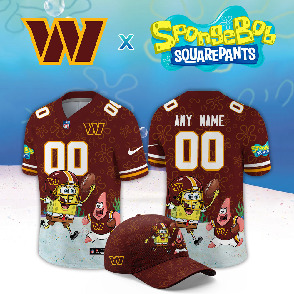 Washington Commanders x SpongeBob Limited Custom Jersey PBP9WUP