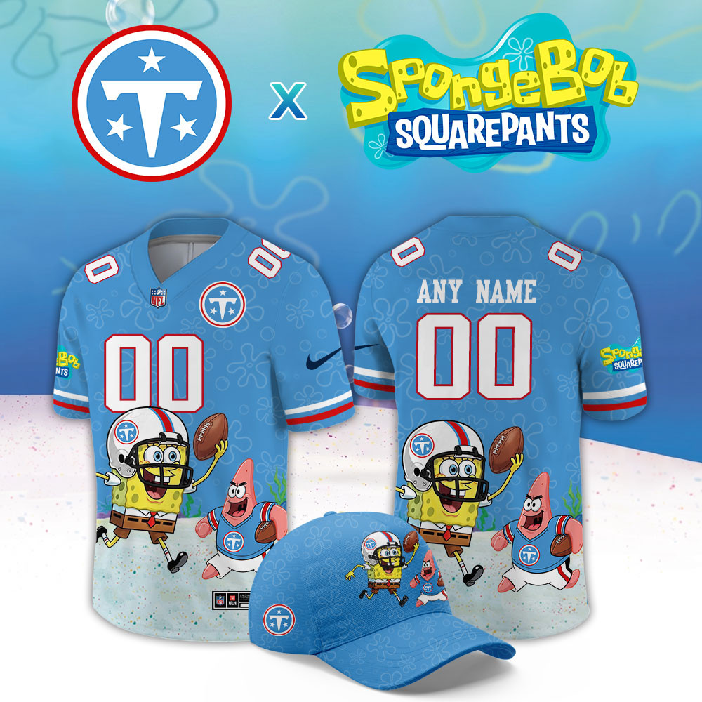 Tennessee Titans x SpongeBob Limited Custom Jersey PBM27K0