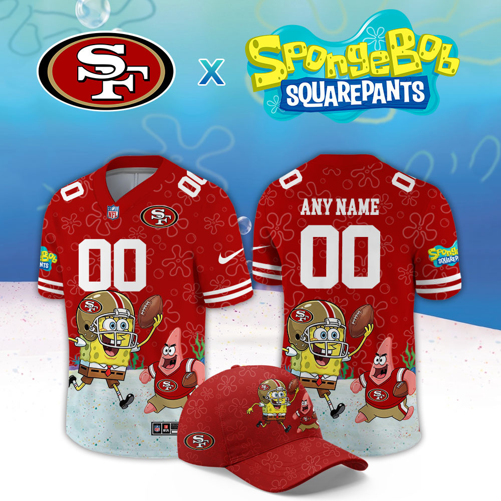 San Francisco 49ers x SpongeBob Limited Custom Jersey PBFS7P8