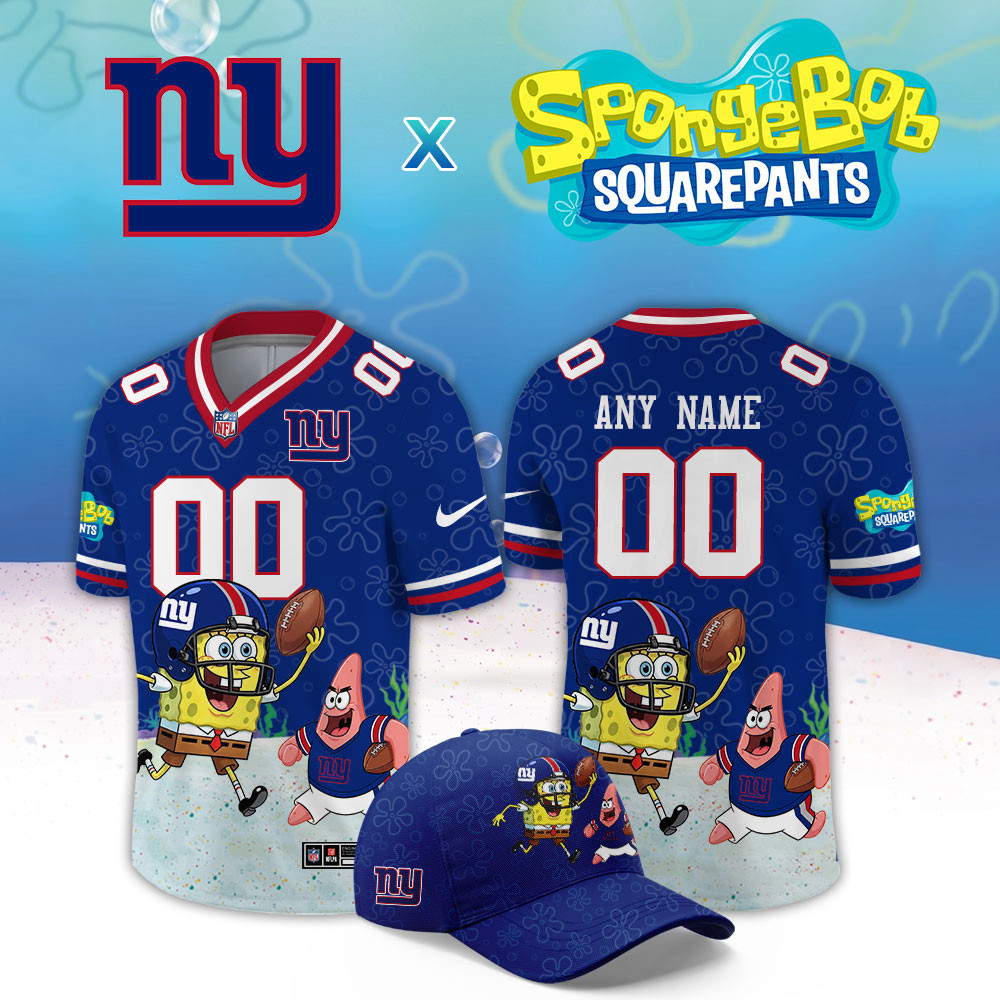 New York Giants x SpongeBob Limited Custom Jersey PB3TWZ4