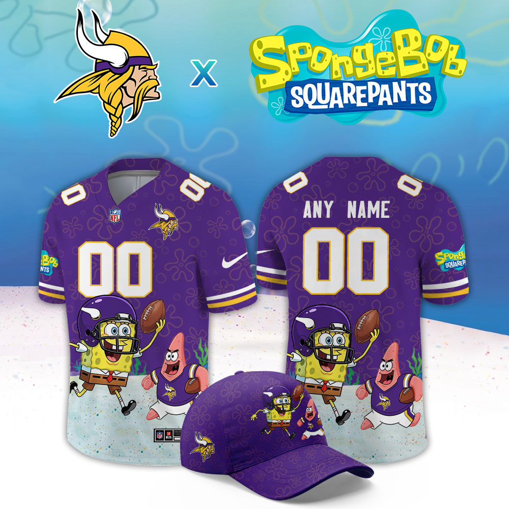 Minnesota Vikings x SpongeBob Limited Custom Jersey PBMGS7M