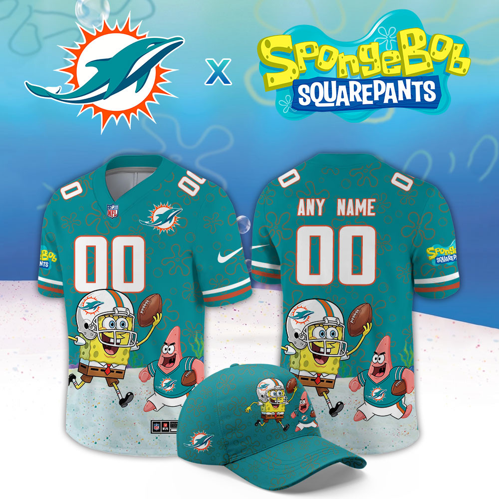 Miami Dolphins x SpongeBob Limited Custom Jersey PBHD1MO