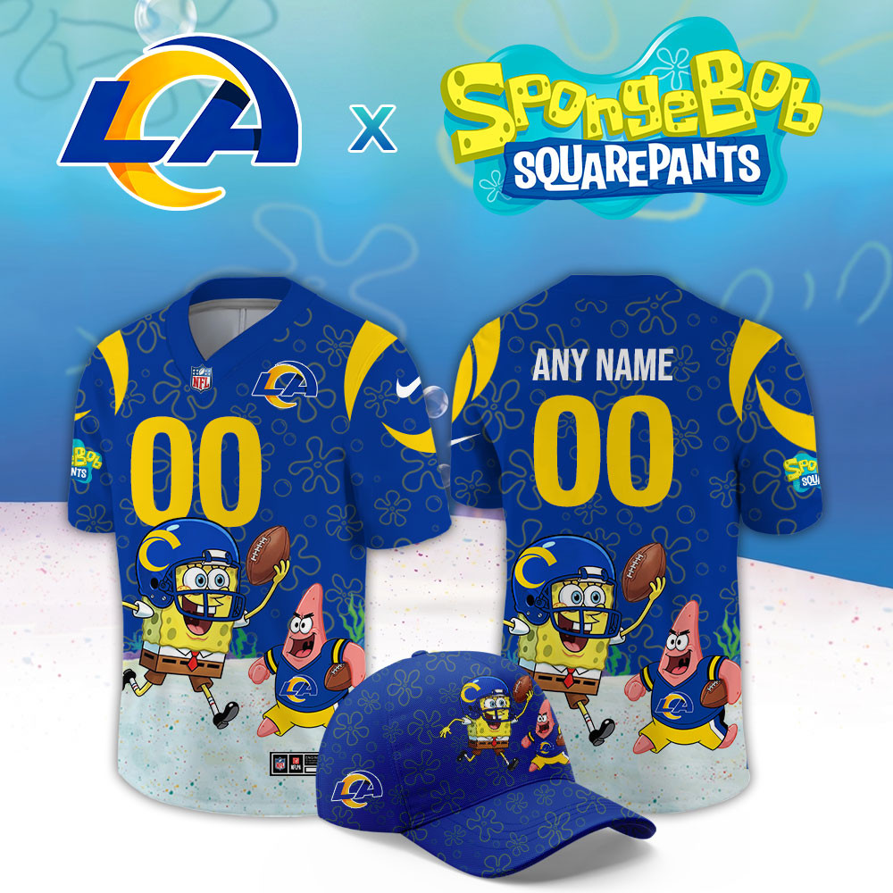 Los Angeles Rams x SpongeBob Limited Custom Jersey PB10IP0