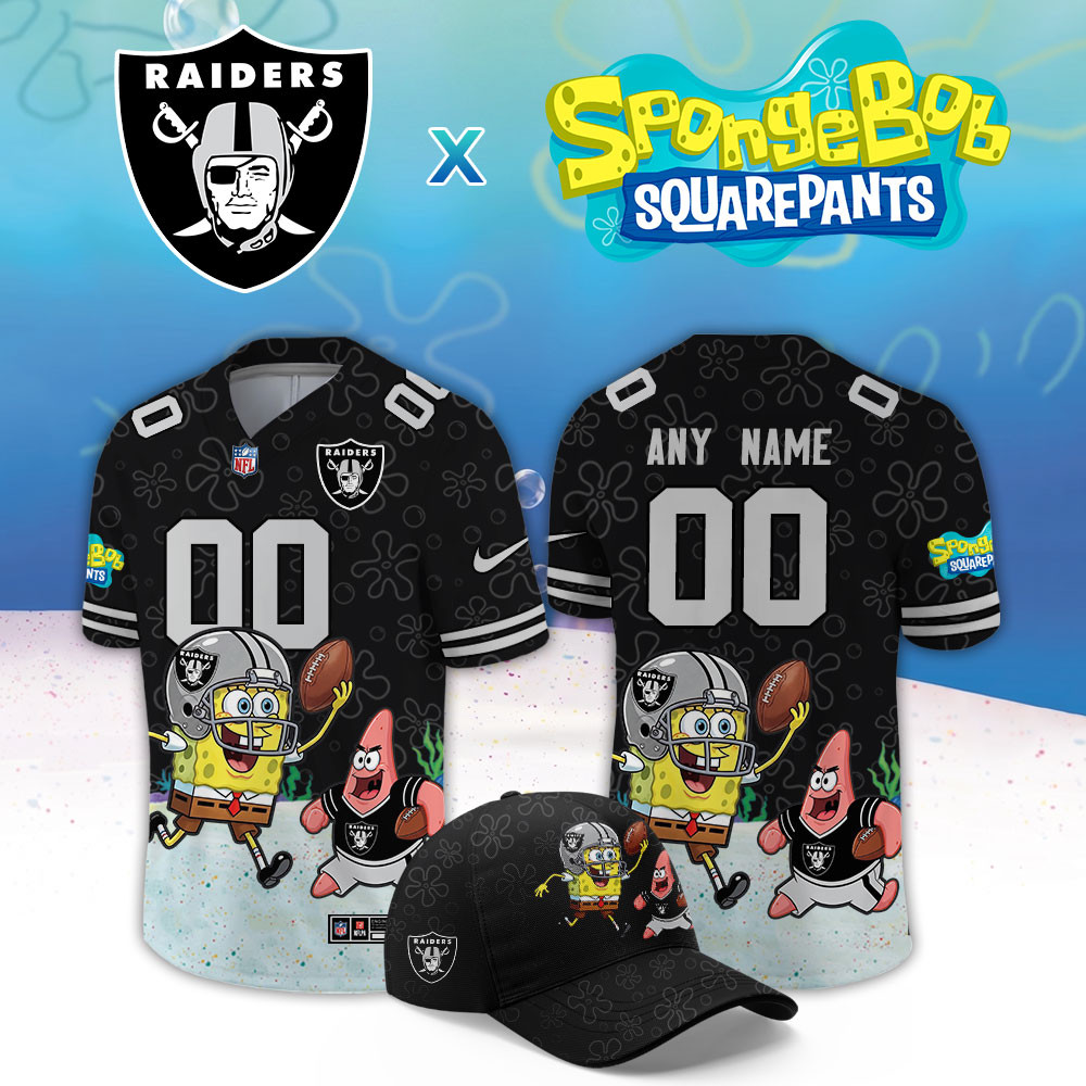 Las Vegas Raiders x SpongeBob Limited Custom Jersey PBYDXME
