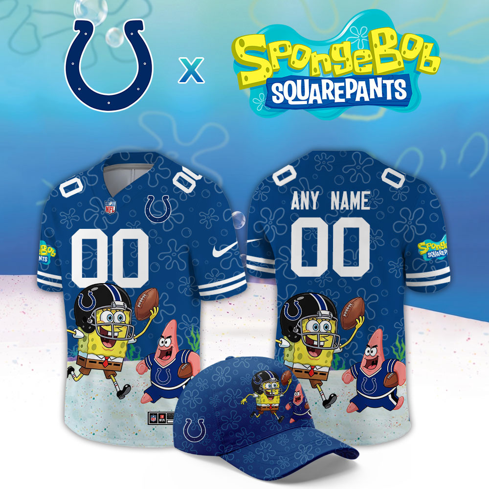 Indianapolis Colts x SpongeBob Limited Custom Jersey PBTAFL6