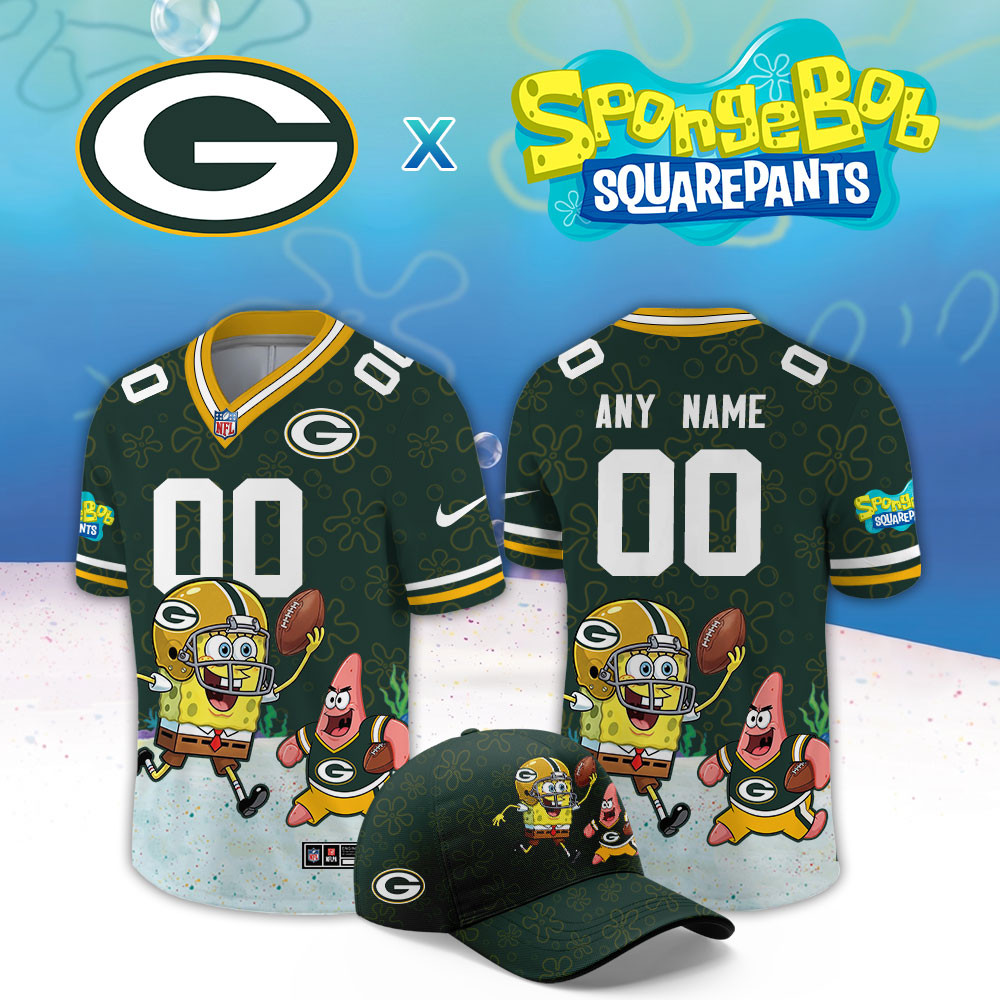 Green Bay Packers x SpongeBob Limited Custom Jersey PBWE92N