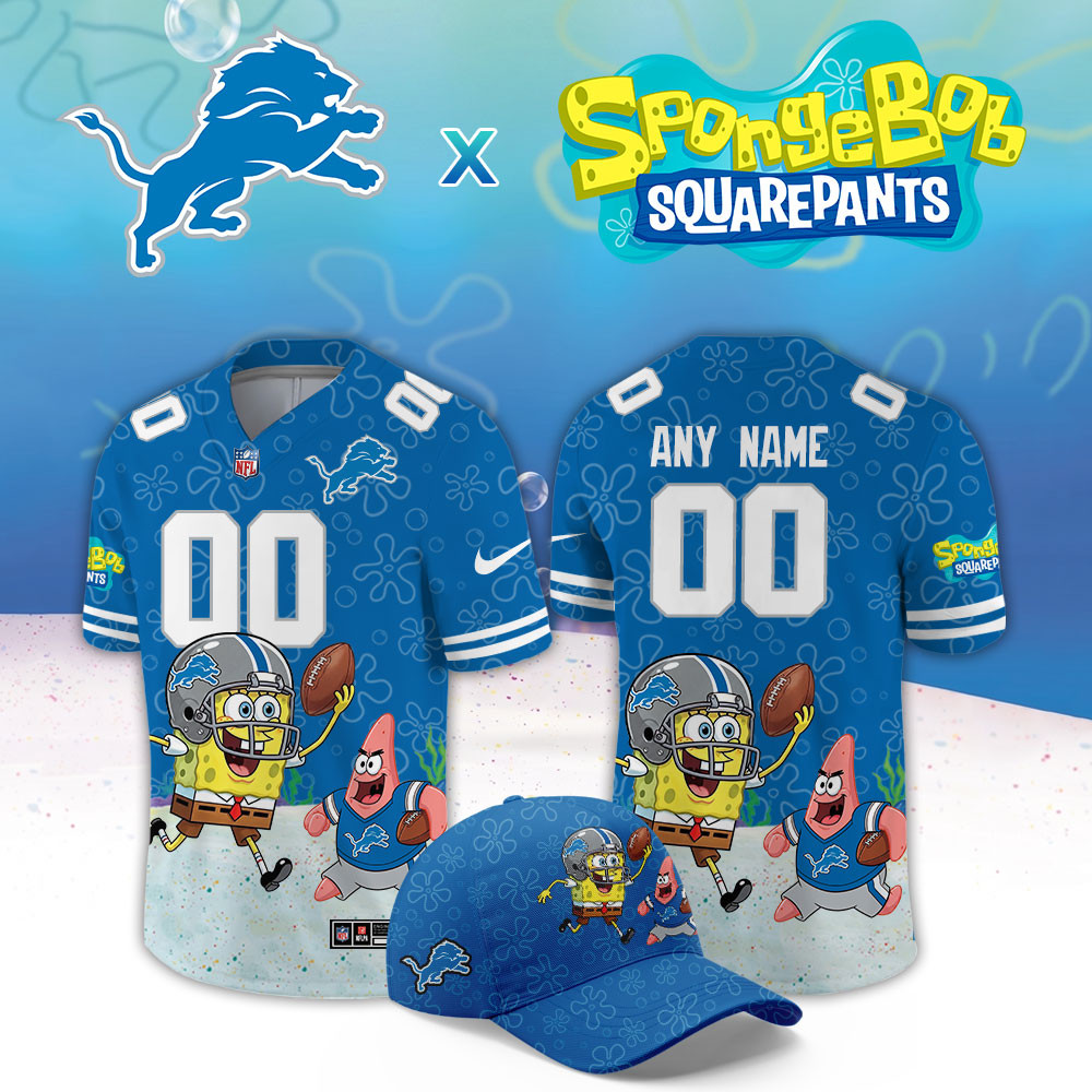 Detroit Lions x SpongeBob Limited Custom Jersey PB1S89J