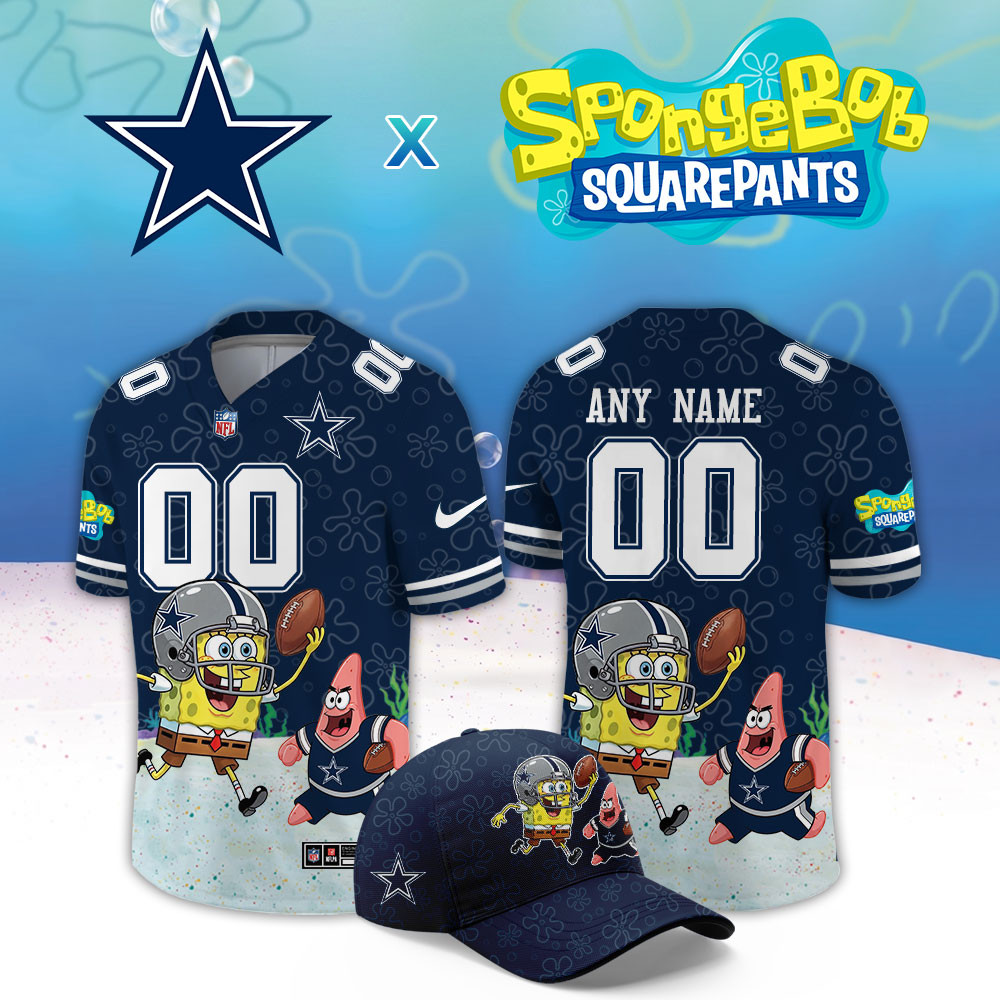 Dallas Cowboys x SpongeBob Limited Custom Jersey PB1GAQ2