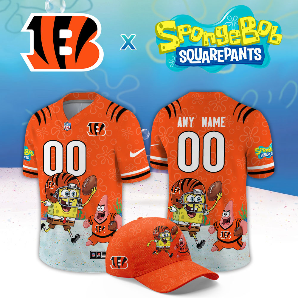 Cincinnati Bengals x SpongeBob Limited Custom Jersey PBQXBGD