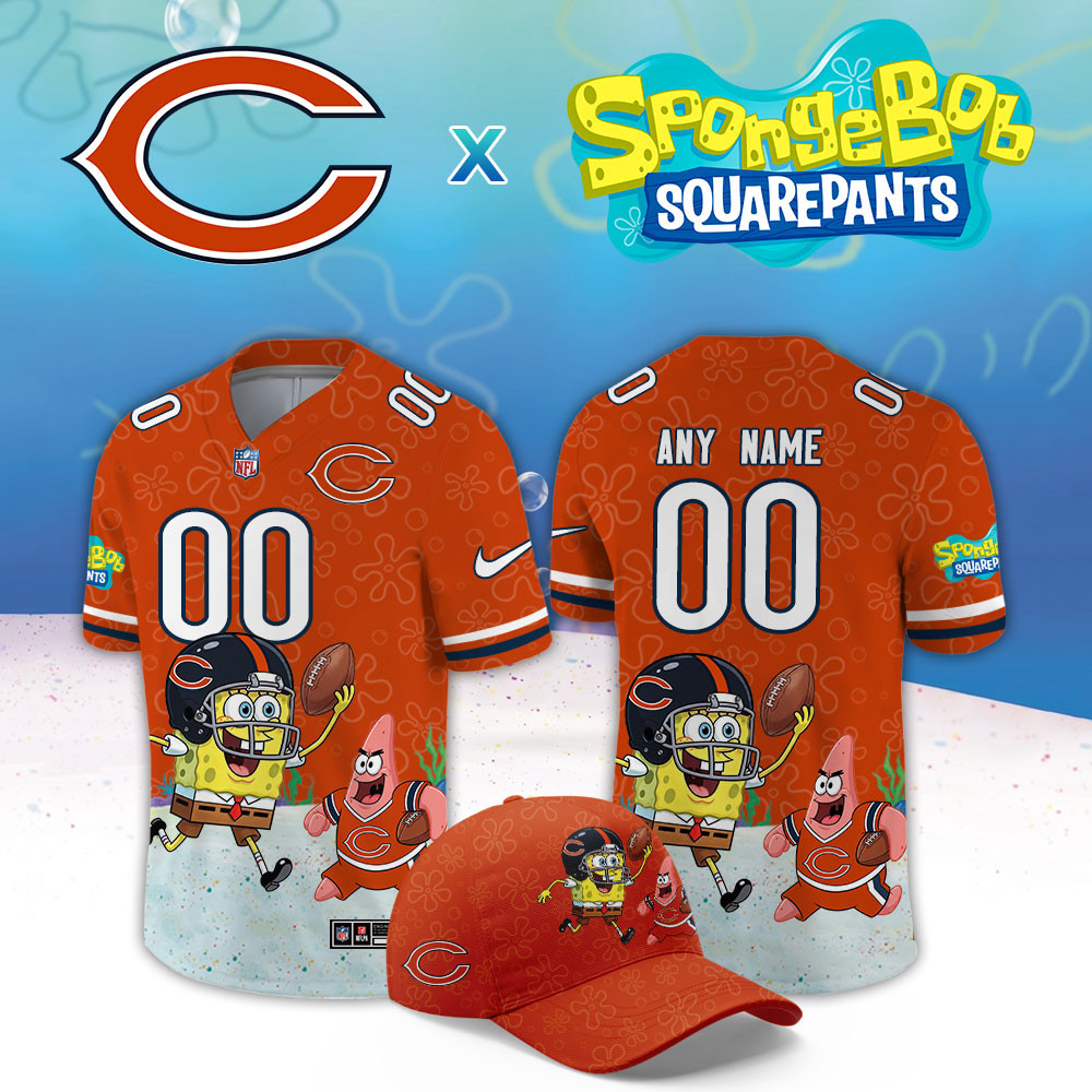 Chicago Bears x SpongeBob Limited Custom Jersey PBHWYC9