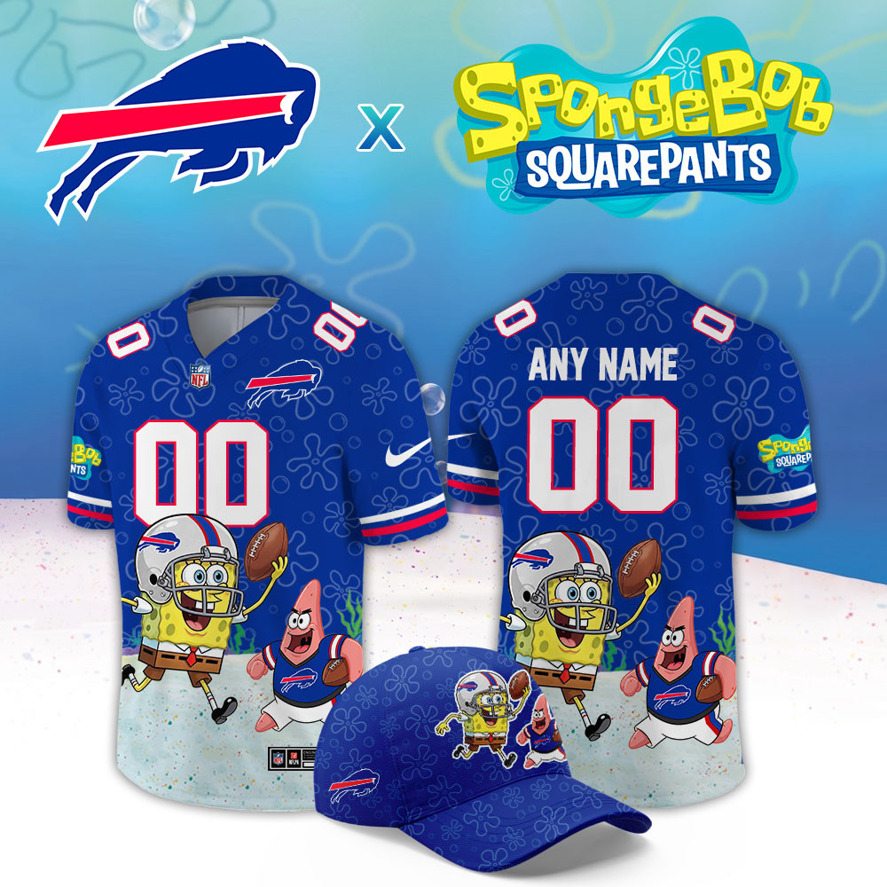 Buffalo Bills x SpongeBob Limited Custom Jersey PBBG4BJ