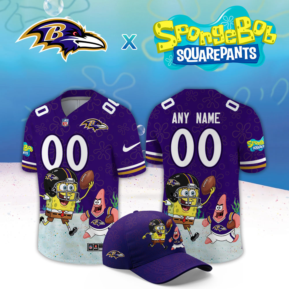 Baltimore Ravens x SpongeBob Limited Custom Jersey PB7W41A