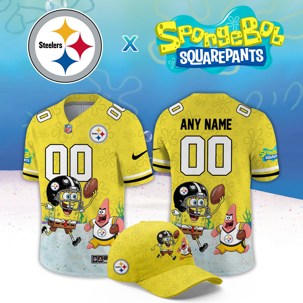 Pittsburgh Steelers x SpongeBob Limited Custom Jersey PBRU292