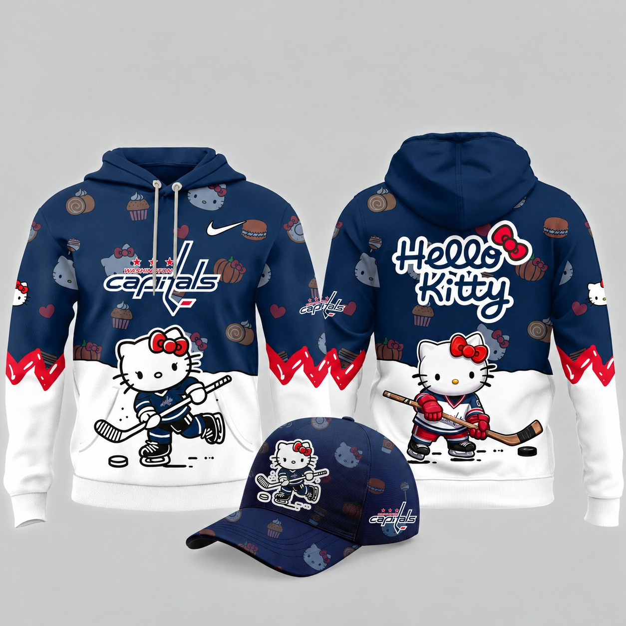 Washington Capitals Hello Kitty Night Limited Hoodie PB2XEFB