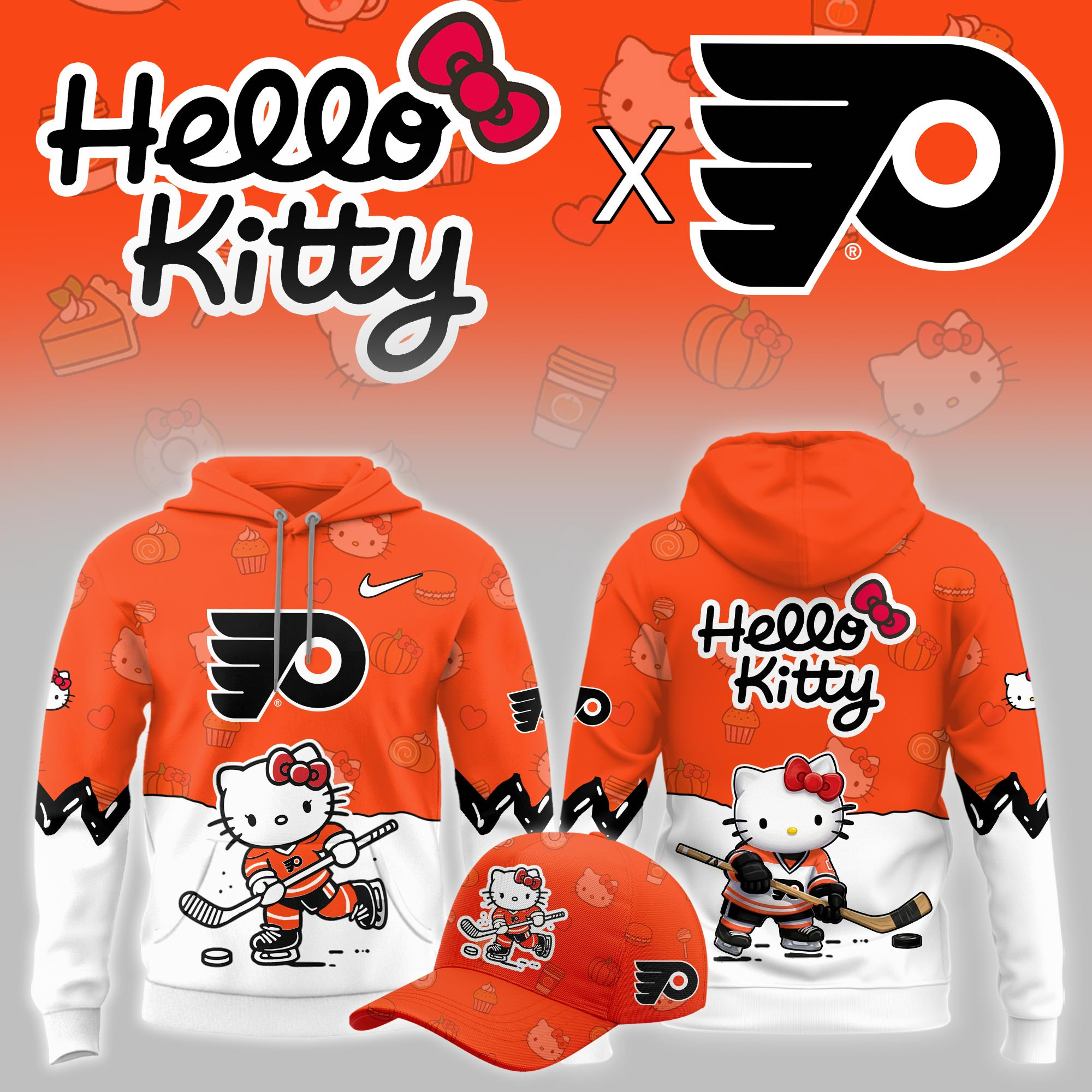Philadelphia Flyers Hello Kitty Night Limited Hoodie PB9QQP3