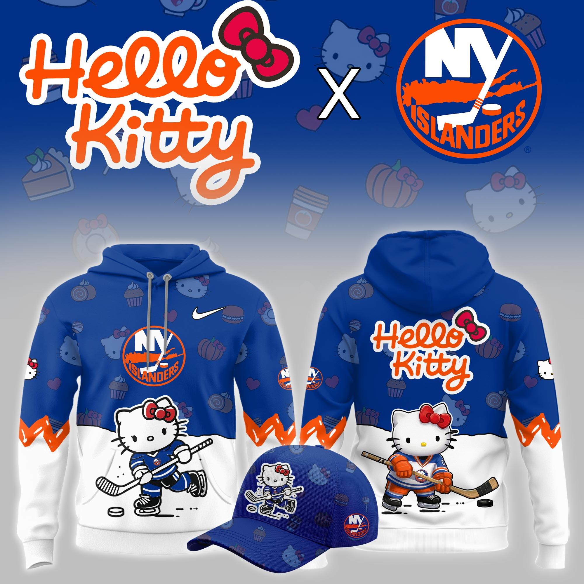 New York Islanders Hello Kitty Night Limited Hoodie PB0QYKG