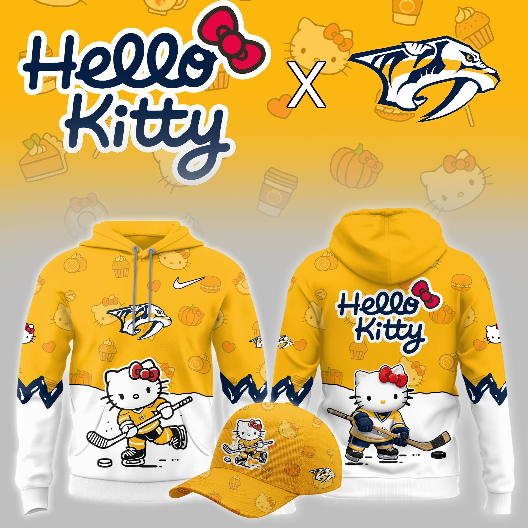 Nashville Predators Hello Kitty Night Limited Hoodie PB8P46P