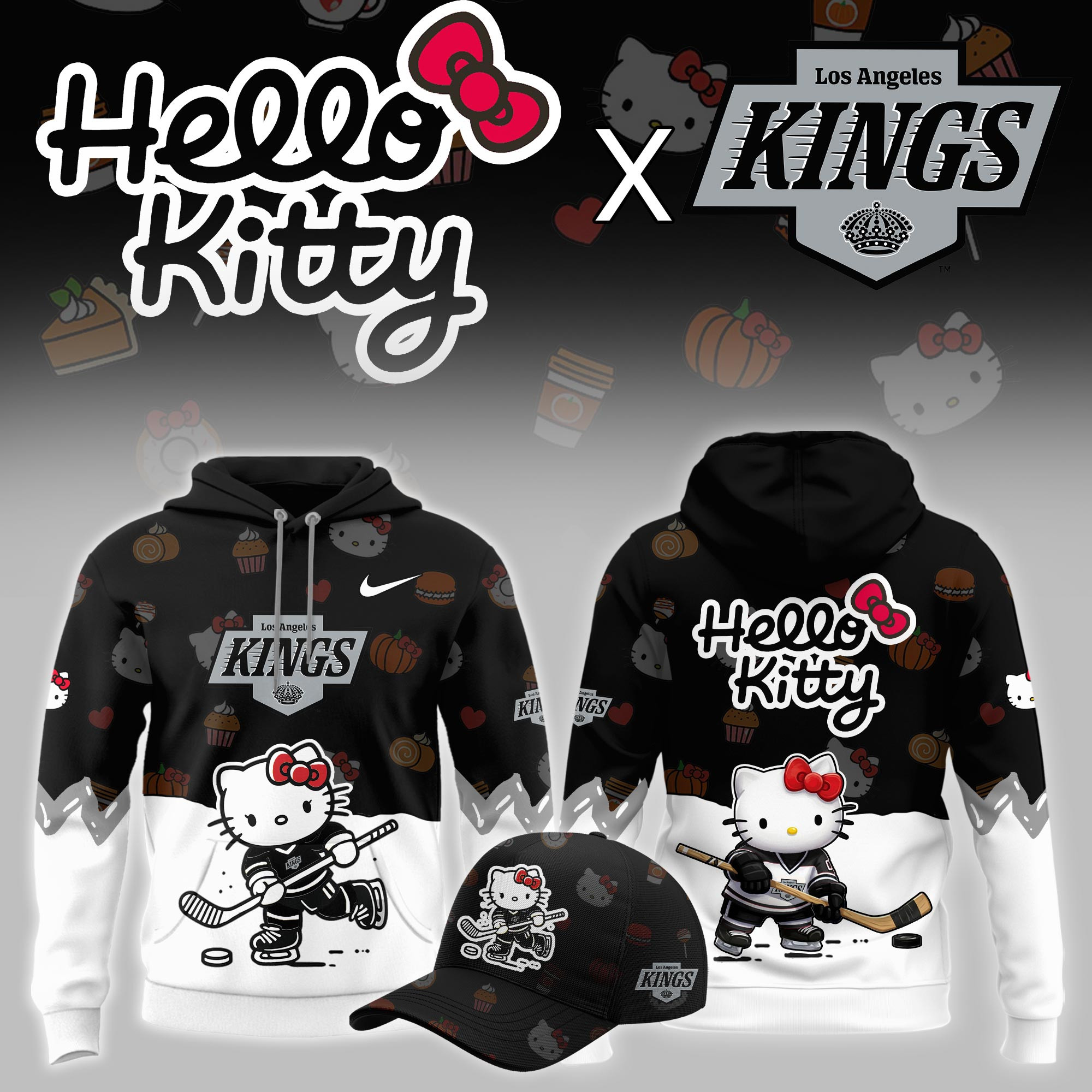 Los Angeles Kings Hello Kitty Night Limited Hoodie PBZ3GD3
