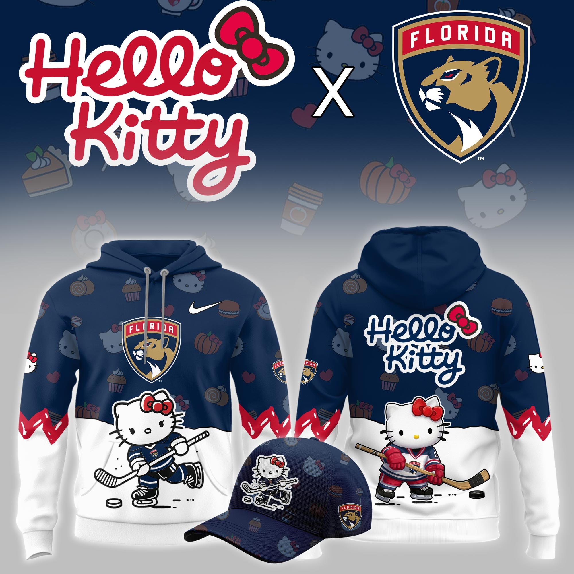 Florida Panthers Hello Kitty Night Limited Hoodie PBGHIX0