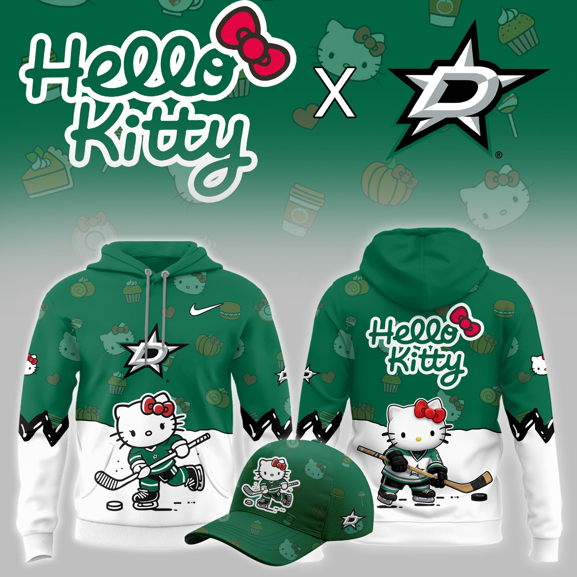 Dallas Stars Hello Kitty Night Limited Hoodie PB3BLO4