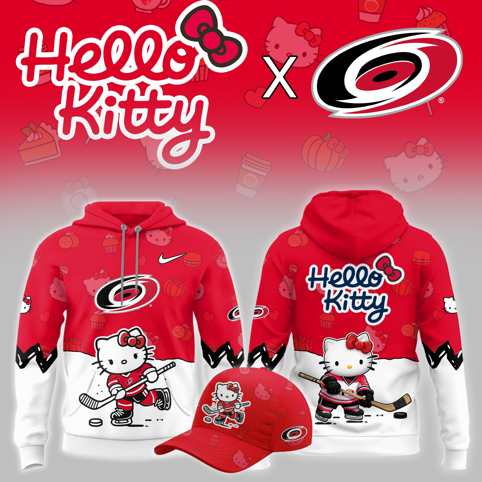 Carolina Hurricanes Hello Kitty Night Limited Hoodie PBT21WN