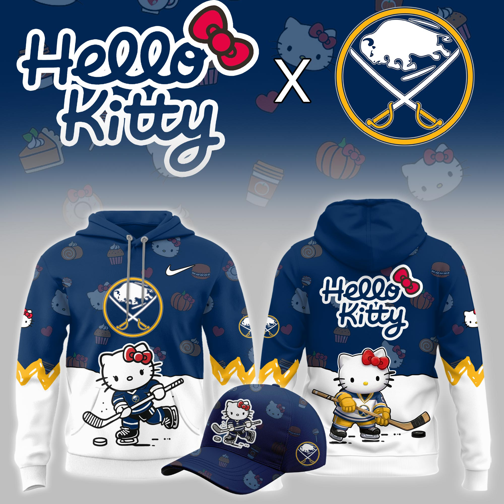 Buffalo Sabres Hello Kitty Night Limited Hoodie PBYLCG1